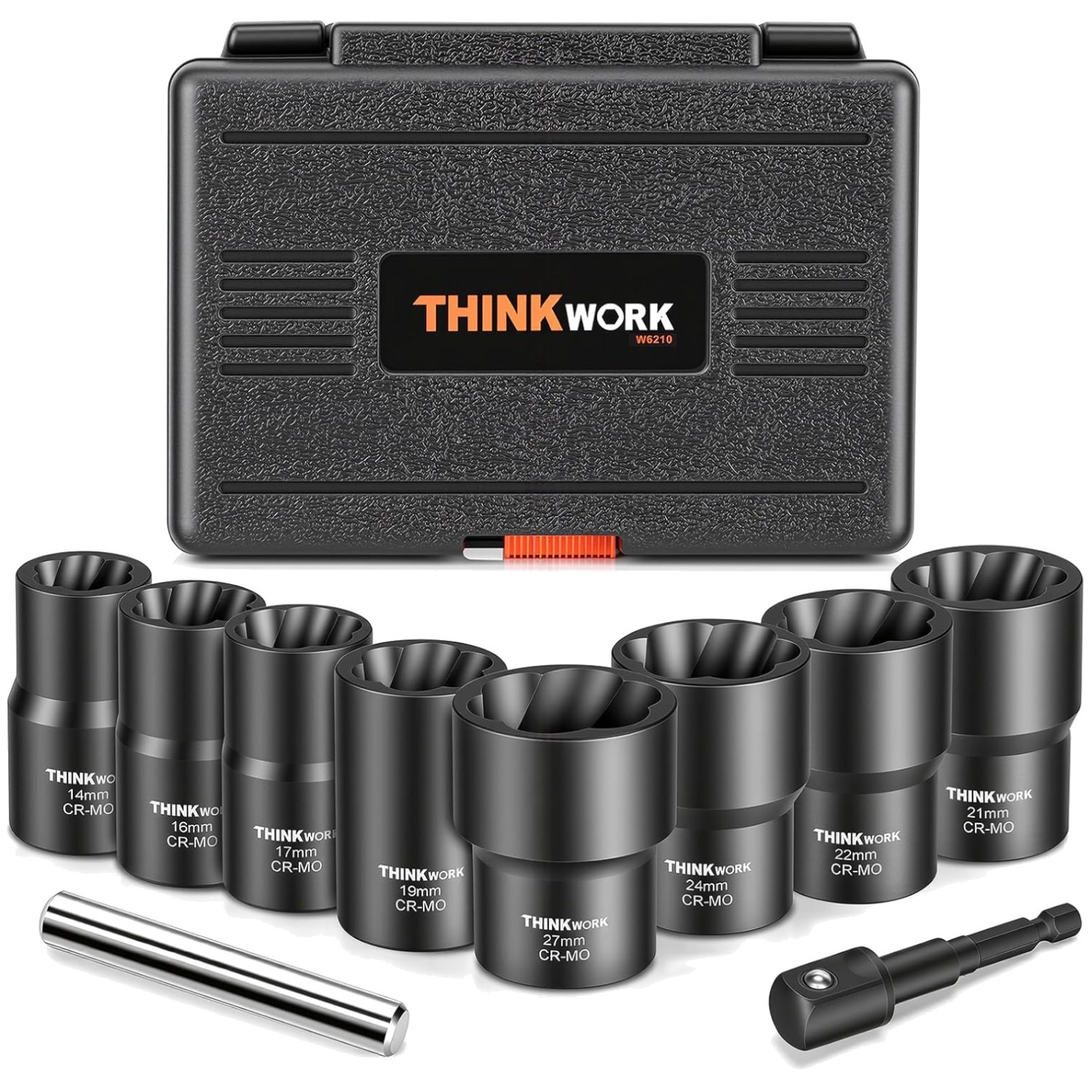 Chrome-Molybdenum Steel Bolt Extractor – 10 Piece Set