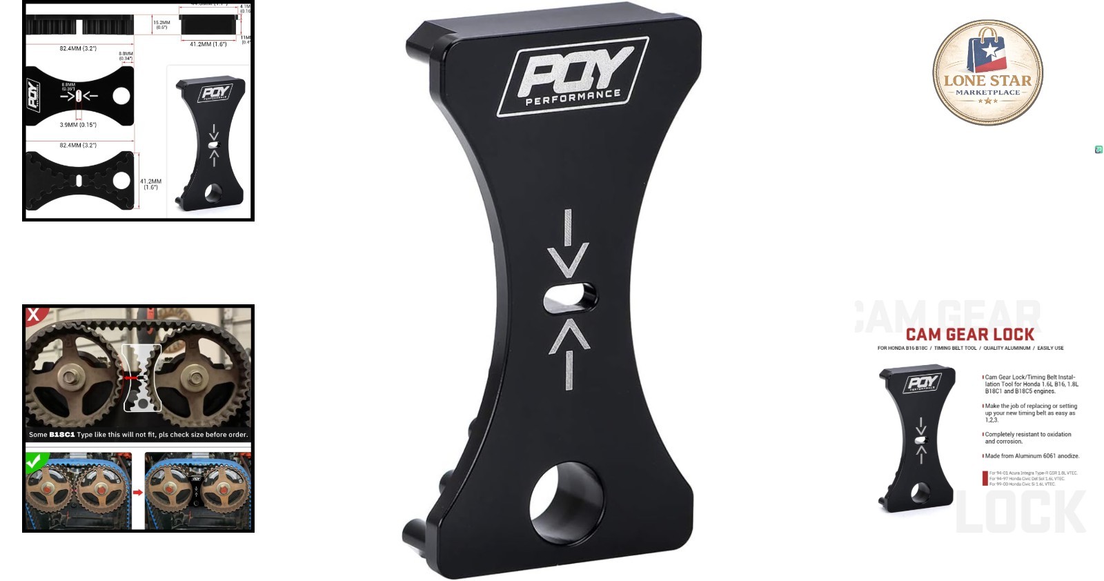 Precision Engine Cam Gear Lock Tool for Easy Timing Belt Replacement – Black