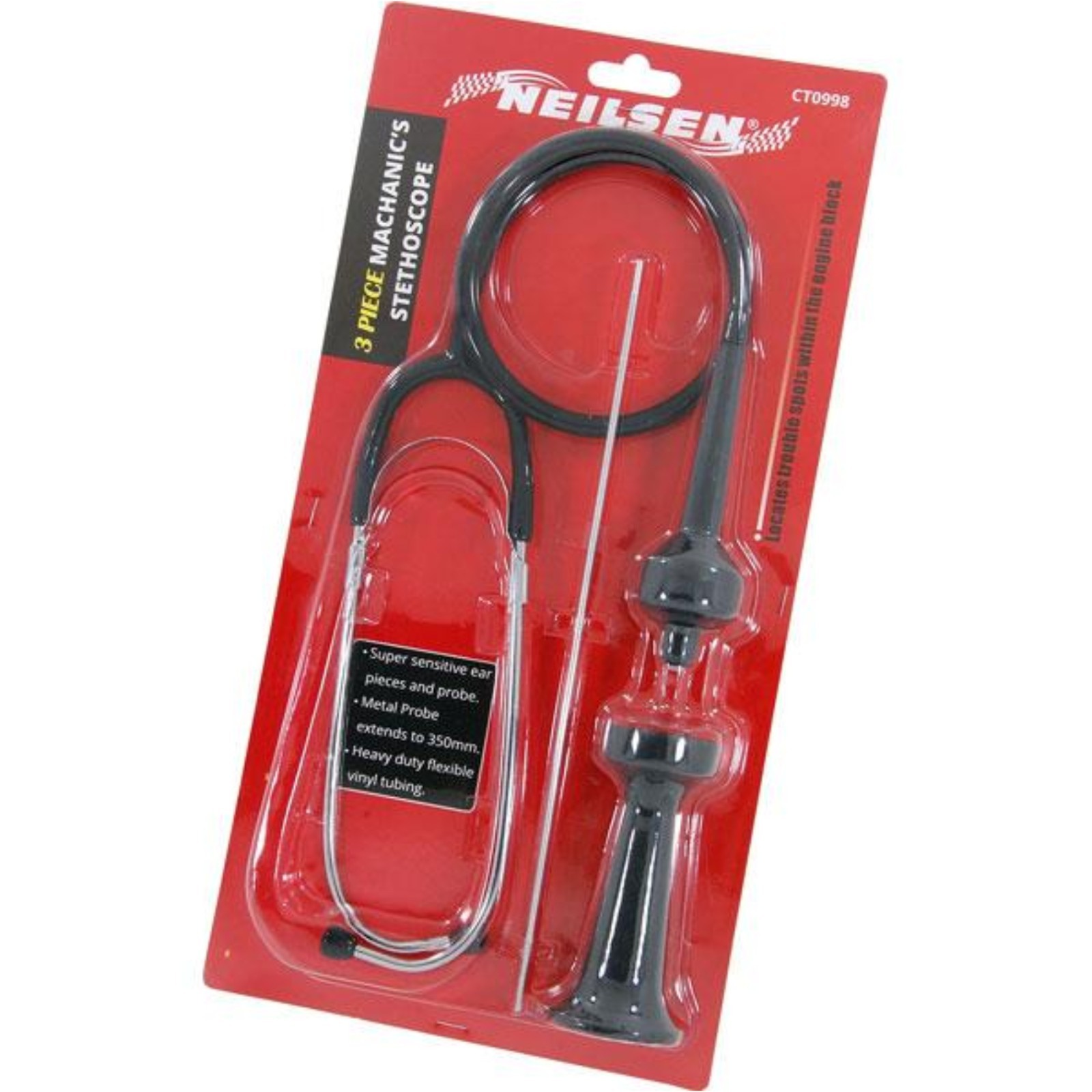Neilsen Automotive Mechanics Stethoscope Engine Diagnostic Noise Probe Tool