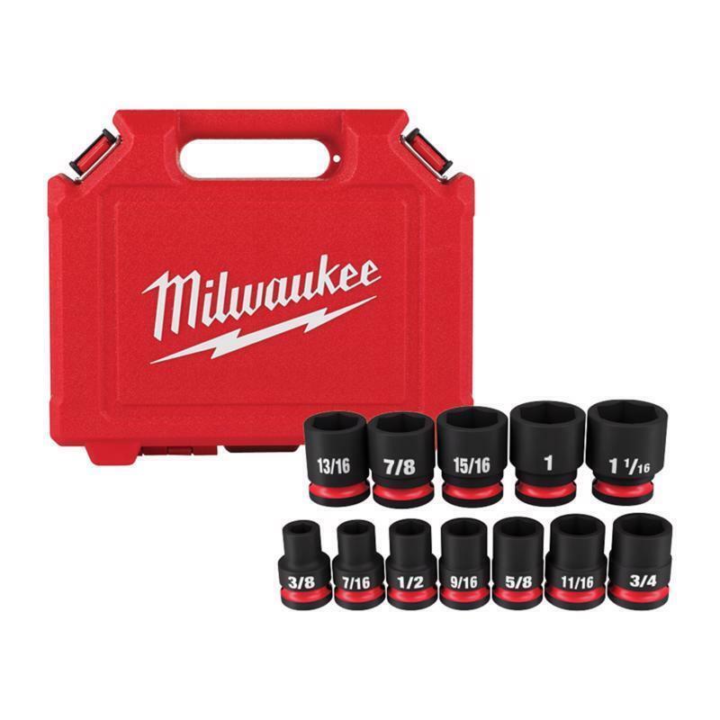 Milwaukee Shockwave 1/2 in. drive SAE 6 Point Standard Impact Rated Shallow