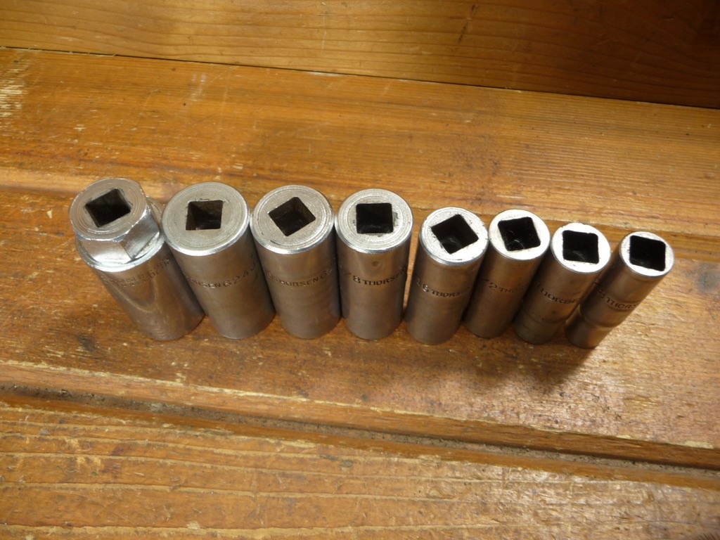 Vintage Thorsen 3/8″ Dr Deep Socket Lot Set 8pc