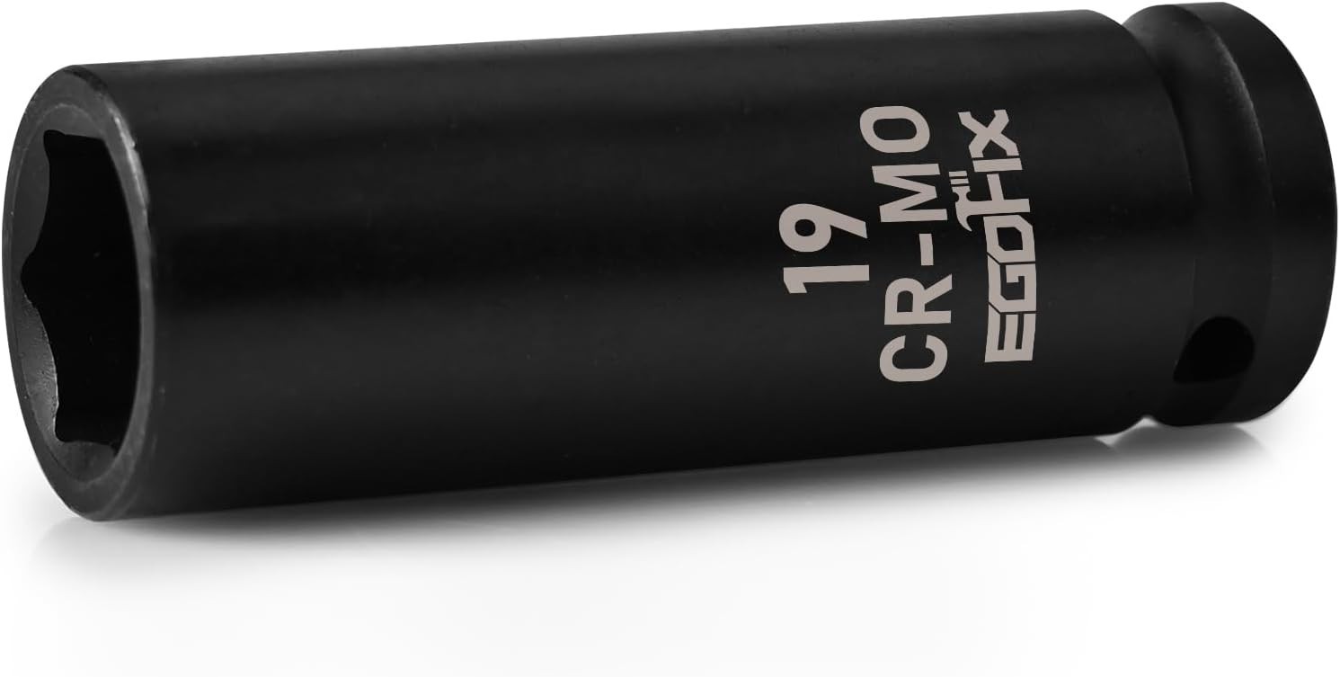 Durable 19mm Deep Impact Socket – Professional 1/2″ Drive, Shatter-Resistant