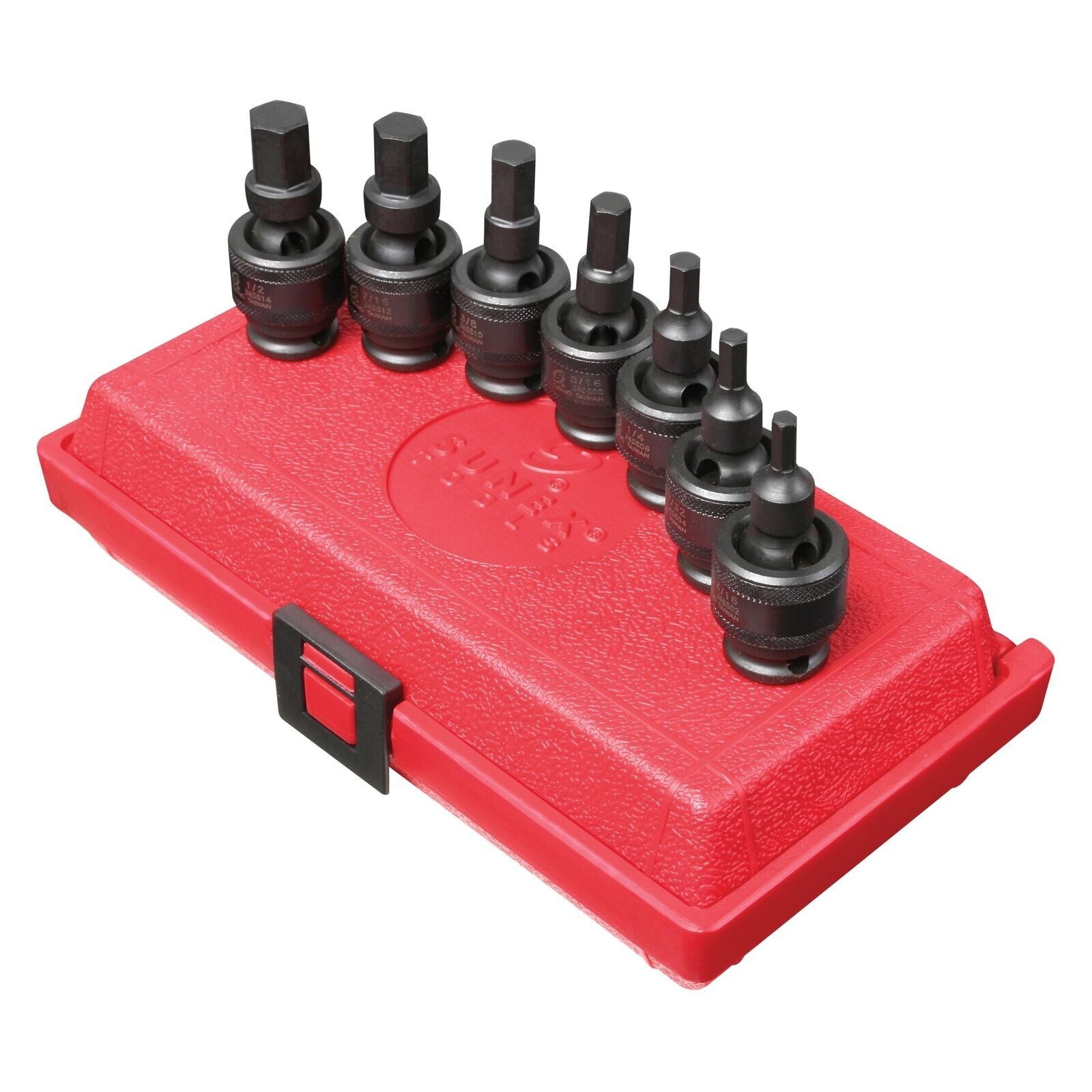 Sunex 3/8″ Drive SAE Hex Impact U-Joint Bit Socket Set 7 Pieces