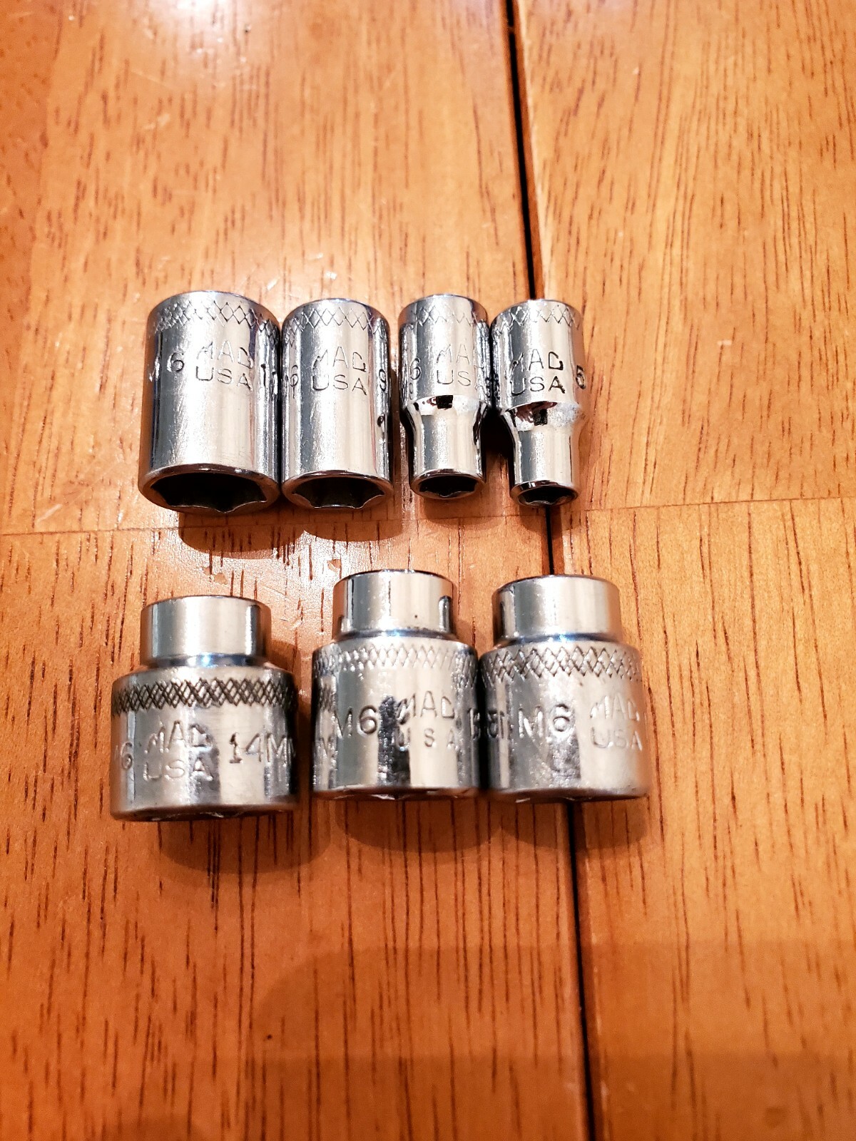 Mac Tools 1/4 Drive 5 6 9 11 12 13 14MM Shallow 6PT Sockets Lot Of 7