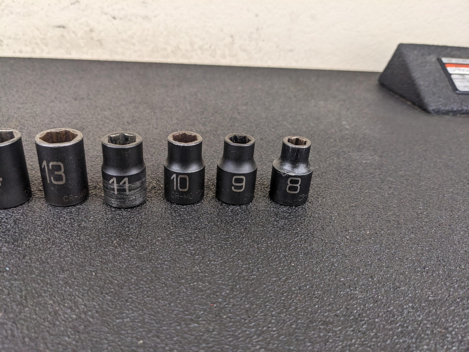#bo195 Matco Tools ADV 3/8 Drive Short Shallow Impact Socket Metric 6 Point Set