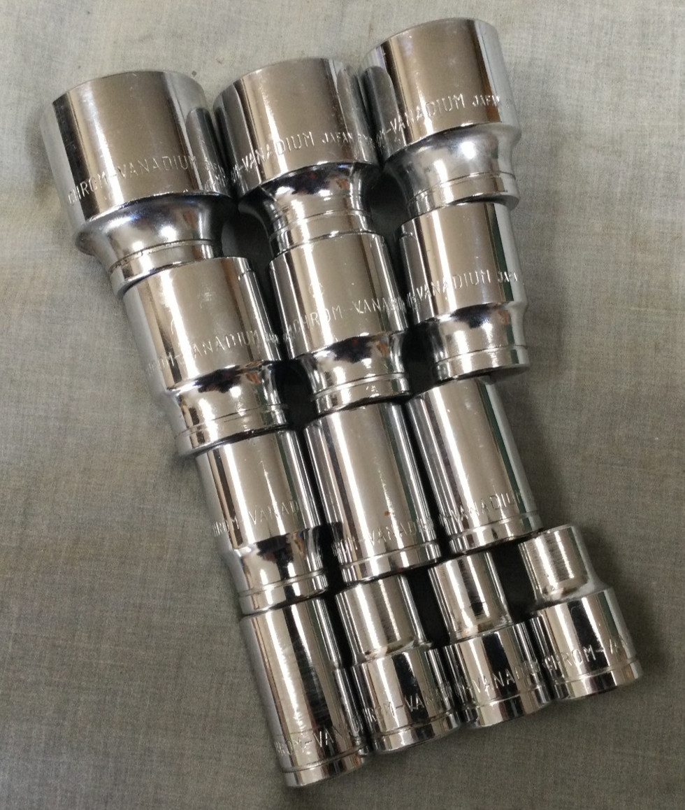 1/2″ Drive Socket Set – Ratchet – Extension & Breaker Bar – Metal Case Japan