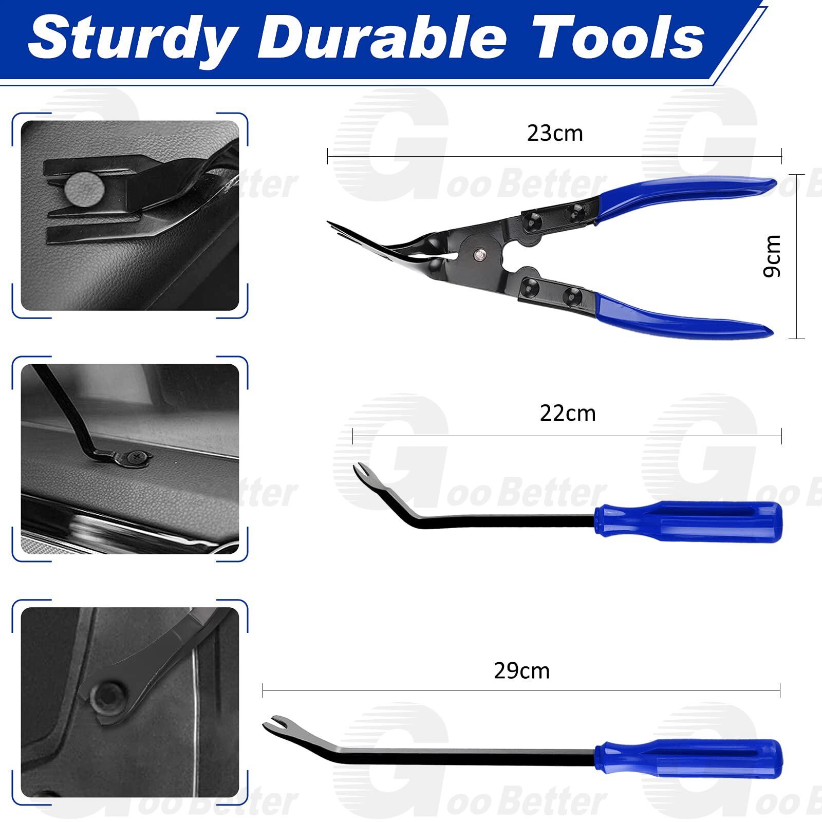 19Pcs Trim Removal Tool Auto Fastener Terminal Remover Tool Clip Pliers Pry Kit