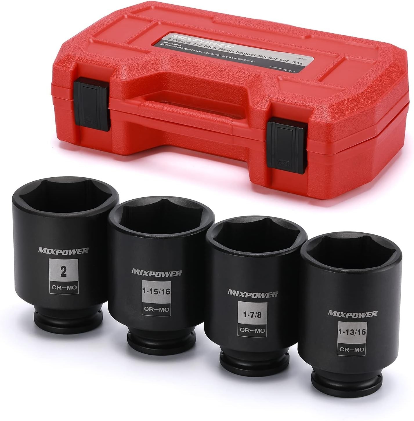 1/2-Inch Drive Nutsetter Impact Socket Set – Cr-Mo with 4 Sizes Included