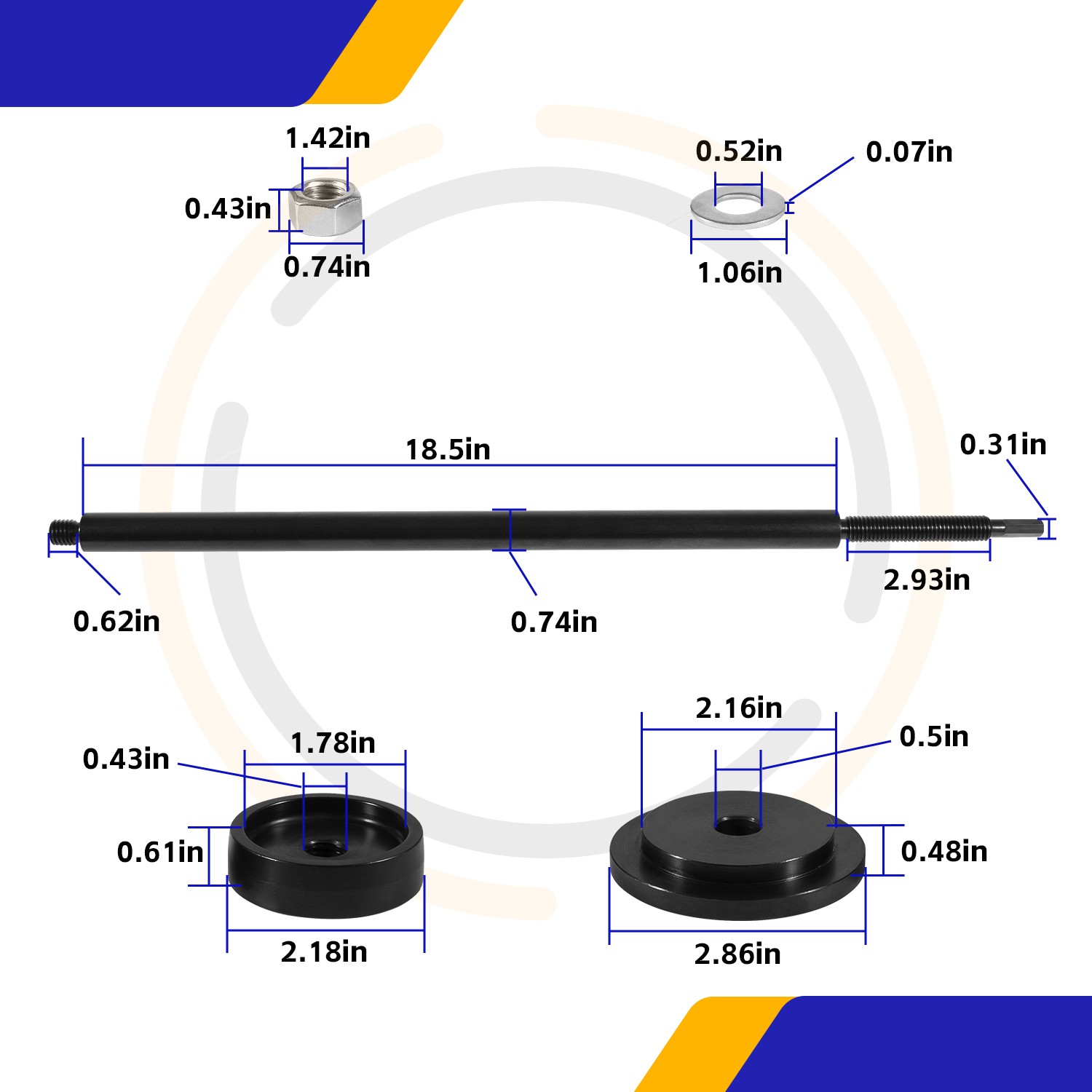 5041A Front Axle Seal Installer Tool 5041 fit for Dana 44/60 fit for Chrysler