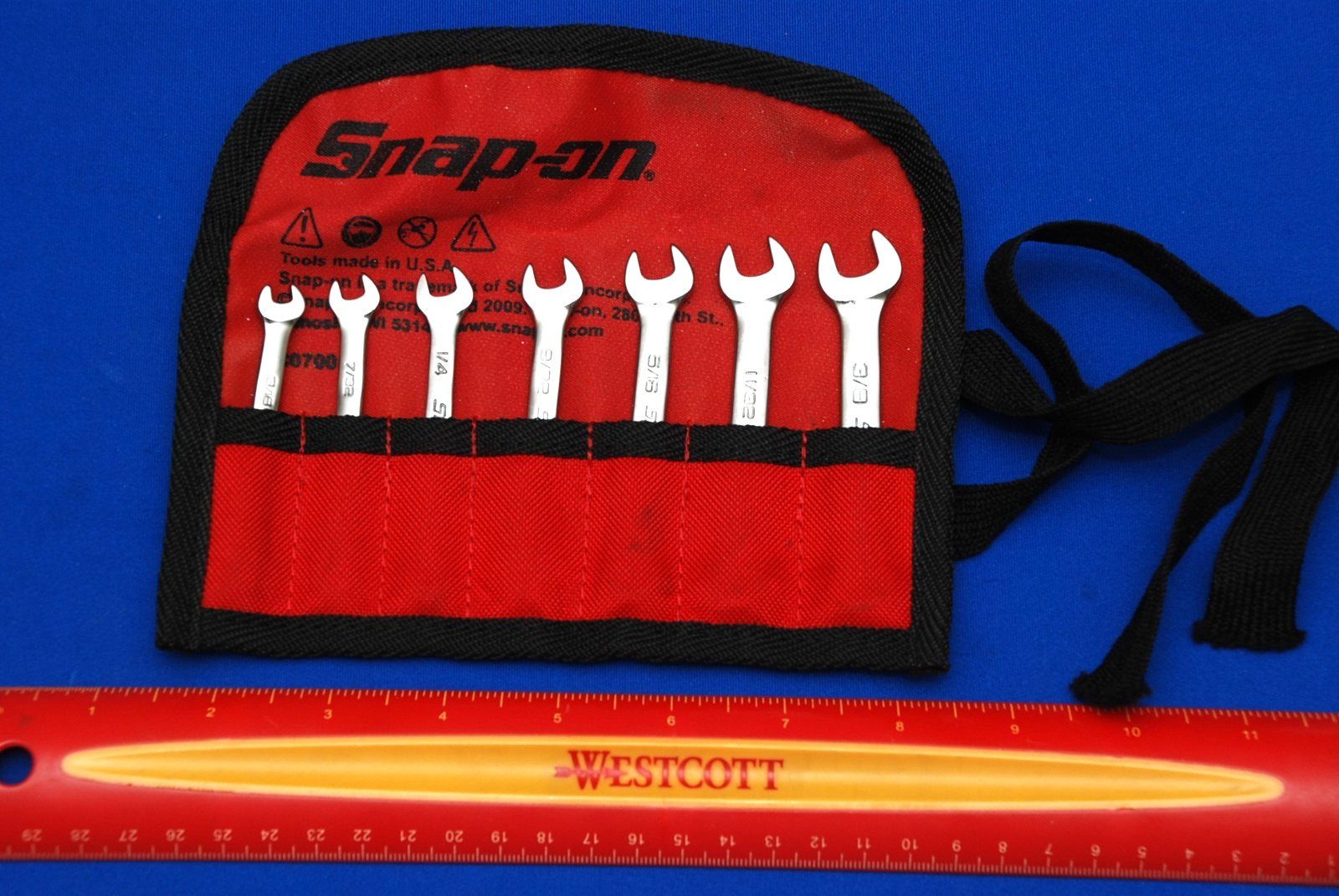 NEW Snap-on 7 Pc 12-Point SAE Flank Drive Midget Combo Wrench Set (3/16-3/8″)