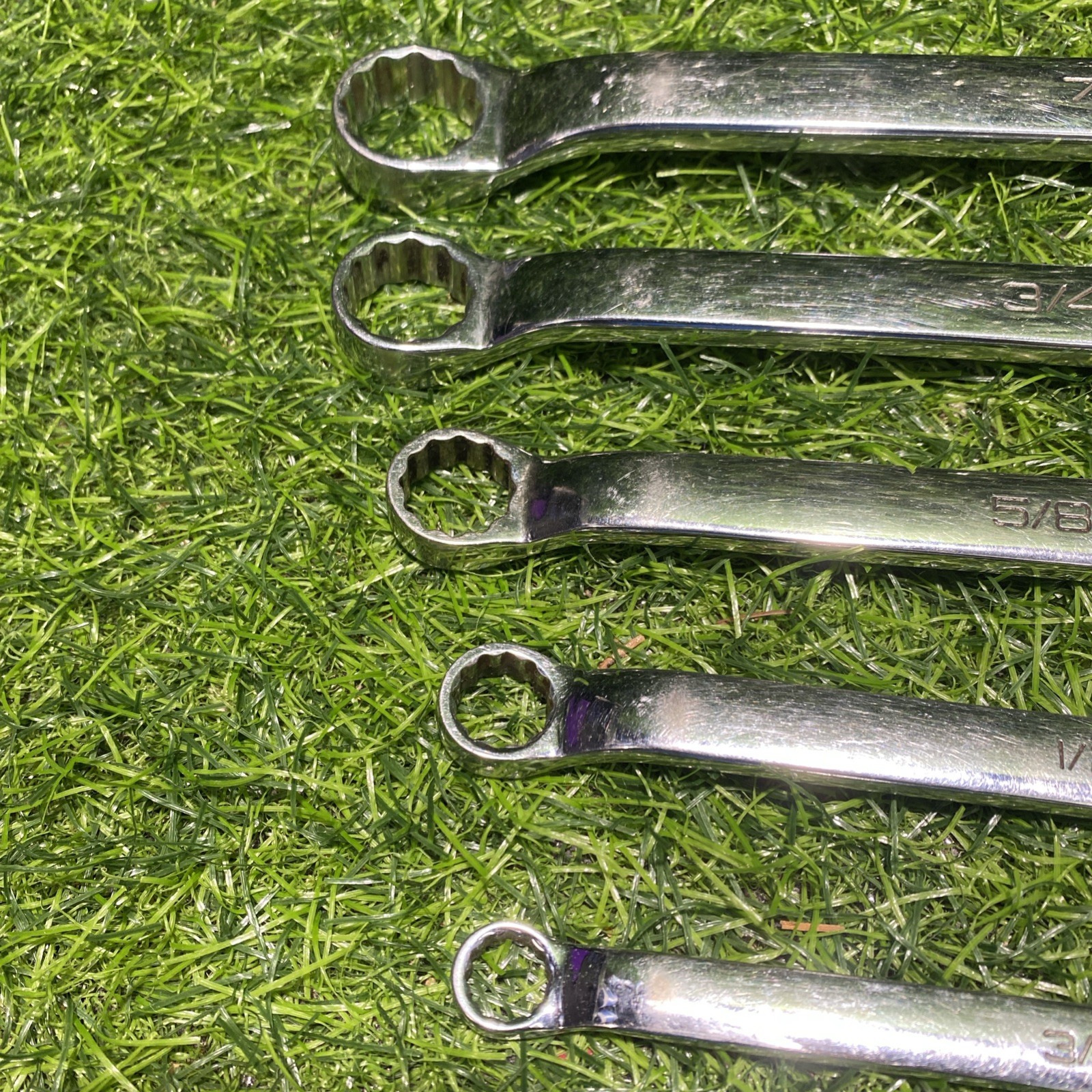 Snap On XB-A 10 Degree Off Set Box Wrench Set Of 5 Pieces From 3/8”to 15/16”