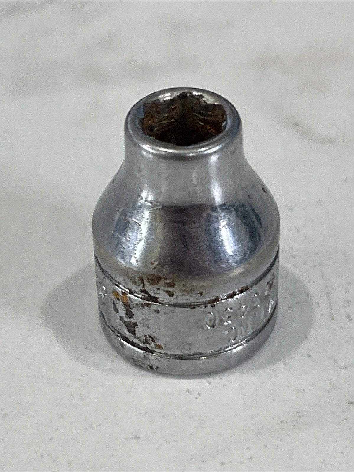 Snap On 3/8″ Drive 1/4″ 6PT SAE Shallow Chrome Socket FS081