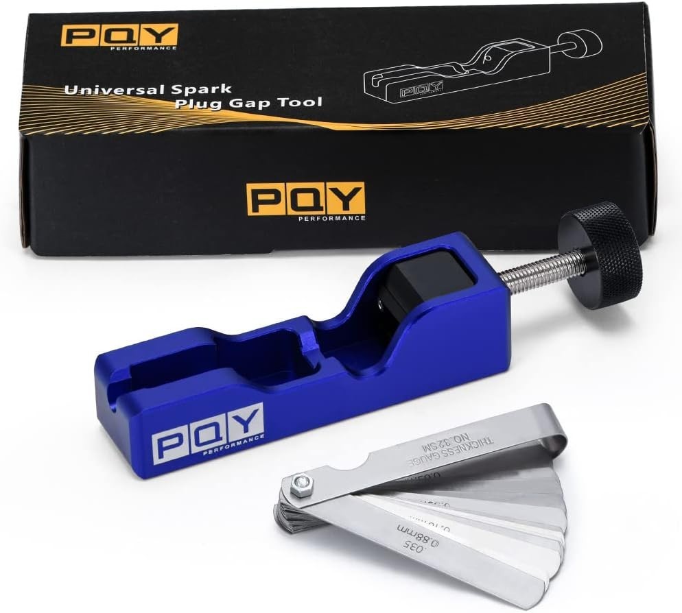 Effortless Spark Plug Gap Adjustment Tool with Feeler Gauge for Cars & Bikes