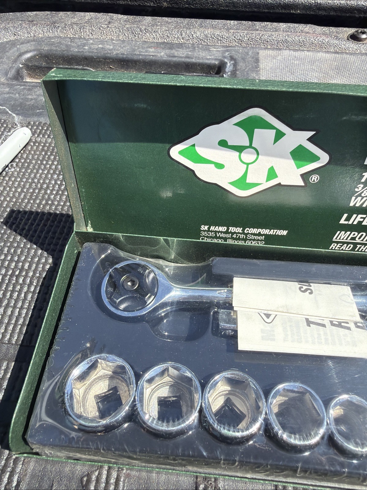 Rare Sk Tools USA 4520t 18pc Socket Tuff1 Ratchet Set SAE S-K Metal Case