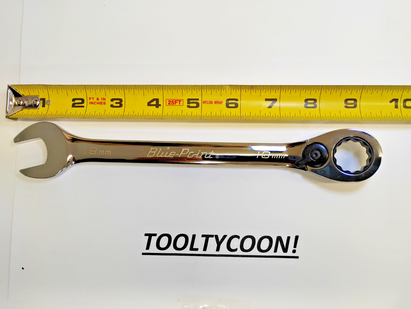 Blue Point Tools NEW BOERM18 18mm 15 Degree Ratcheting 12pt Wrench CHROME