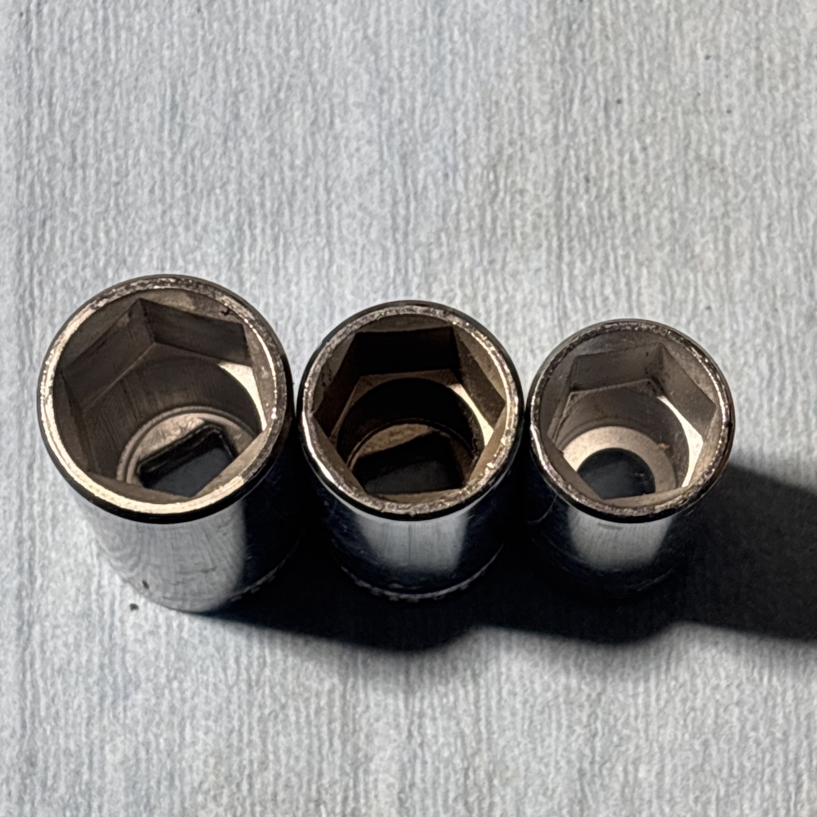 PROAMERICA USA 3/8” Drive 6 Point Socket Lot (3) USA