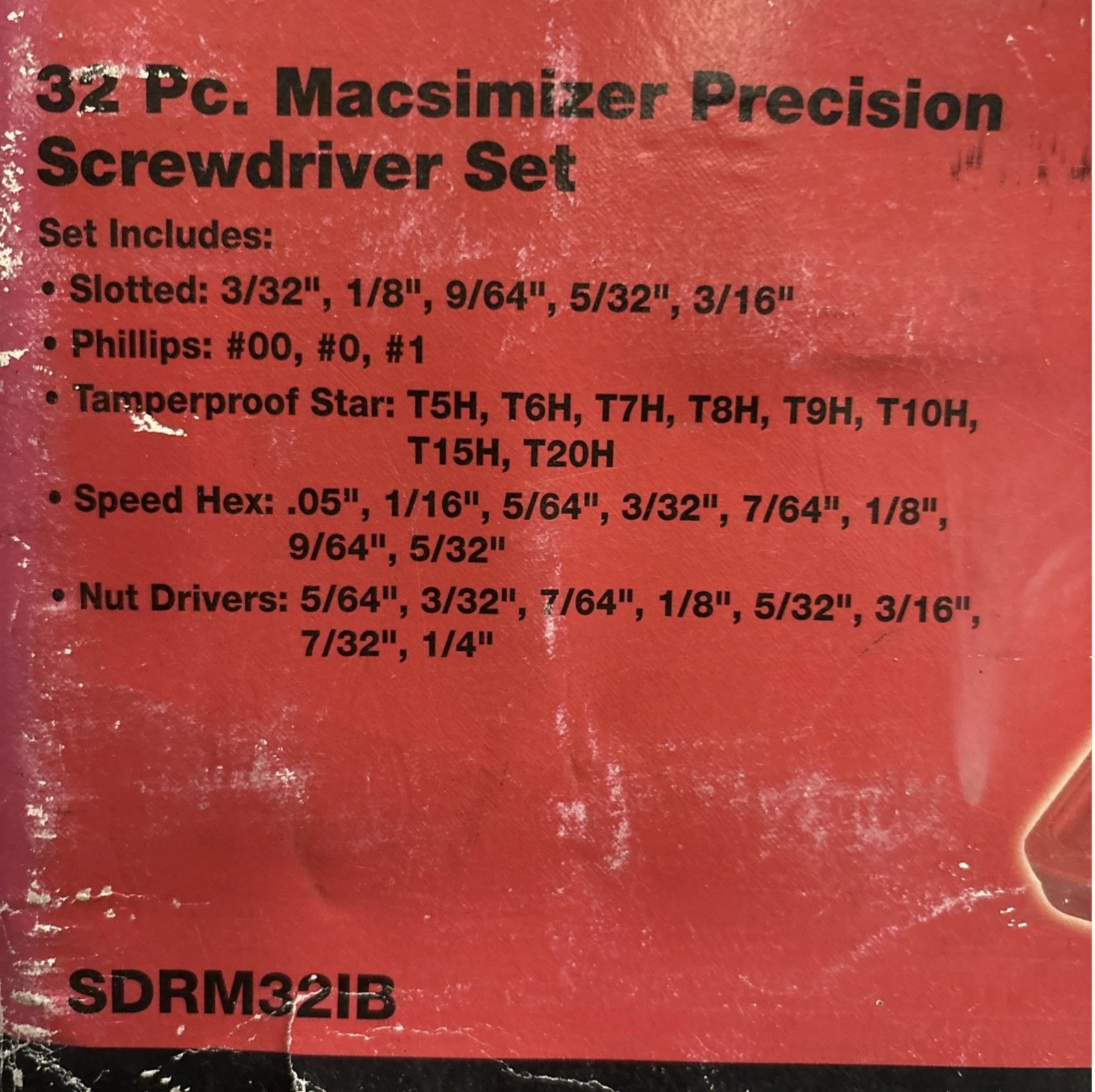 Mac Tools 32 Pc Maximizer Precision Screwdriver Set FREE SHIPPING