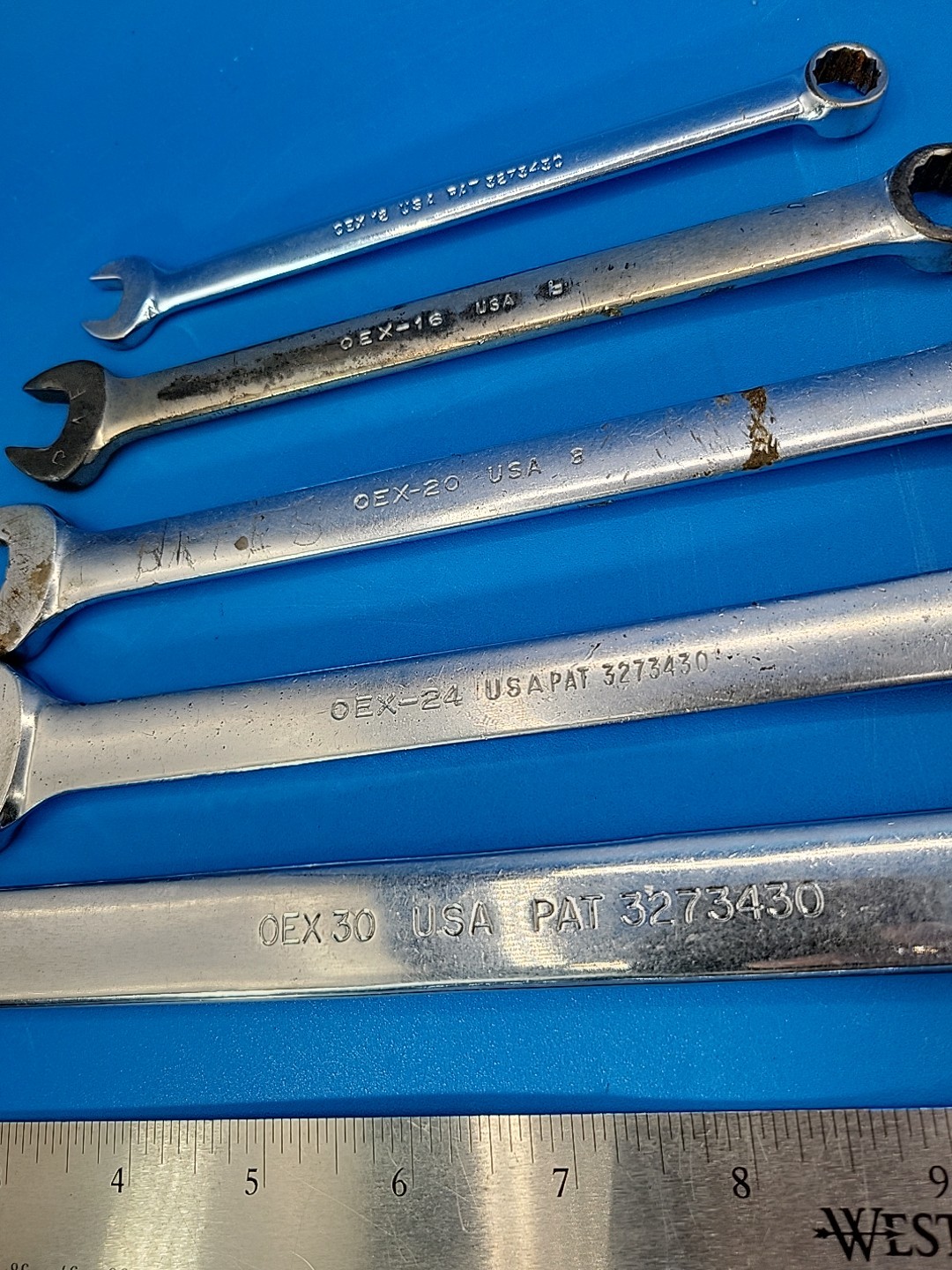 Snap-on Tools Combination Wrench Set 3/8″ to 15/16″ OEX Ser 12 Pt 5 Pcs S-12-1