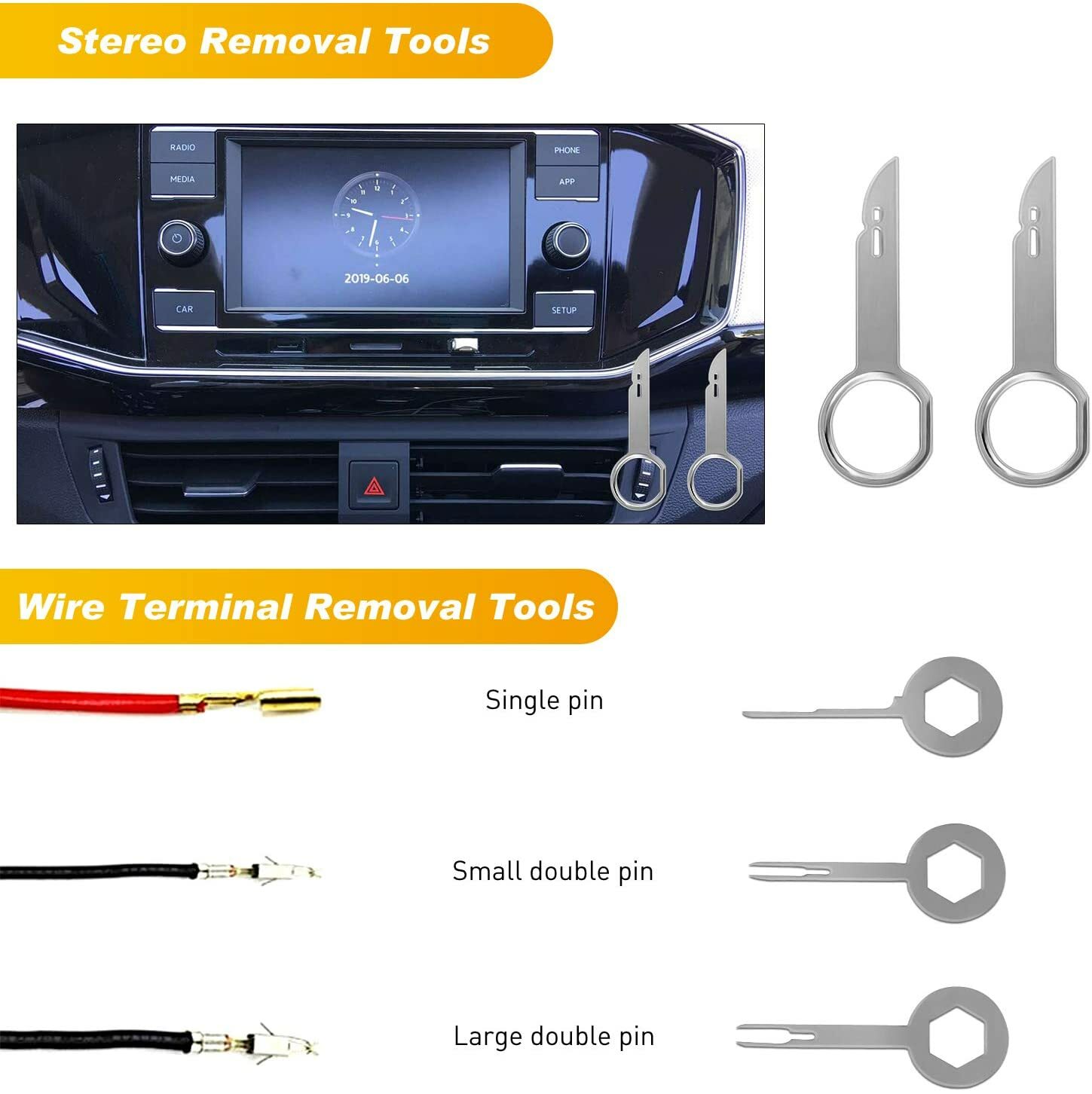 Auto Trim Removal Tool Kit Fastened Car Door Clips Panels Dashboards Plier Nylon