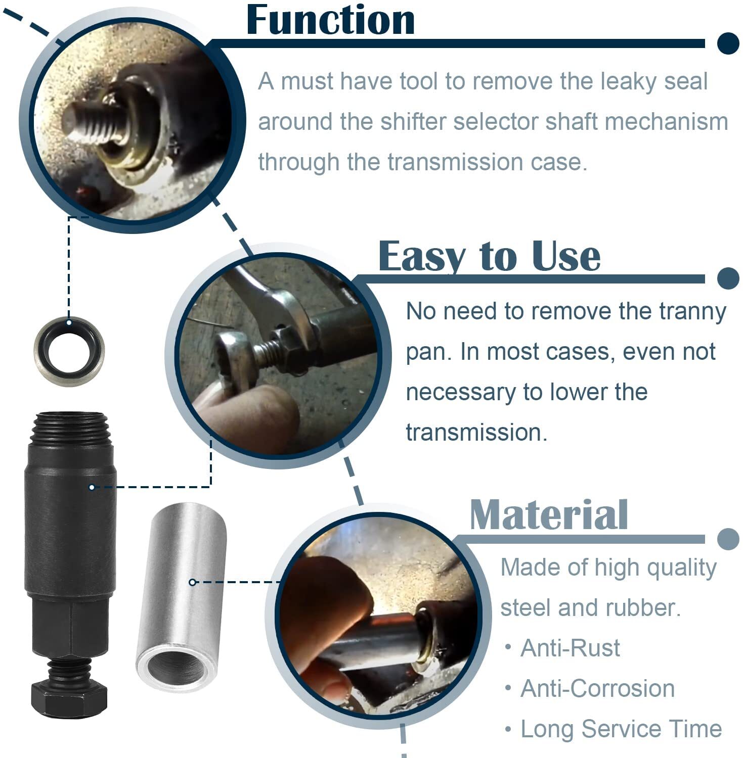 Transmission Shifter Seal Remover Installer for GM TURBO 300 350 400 425 475 700
