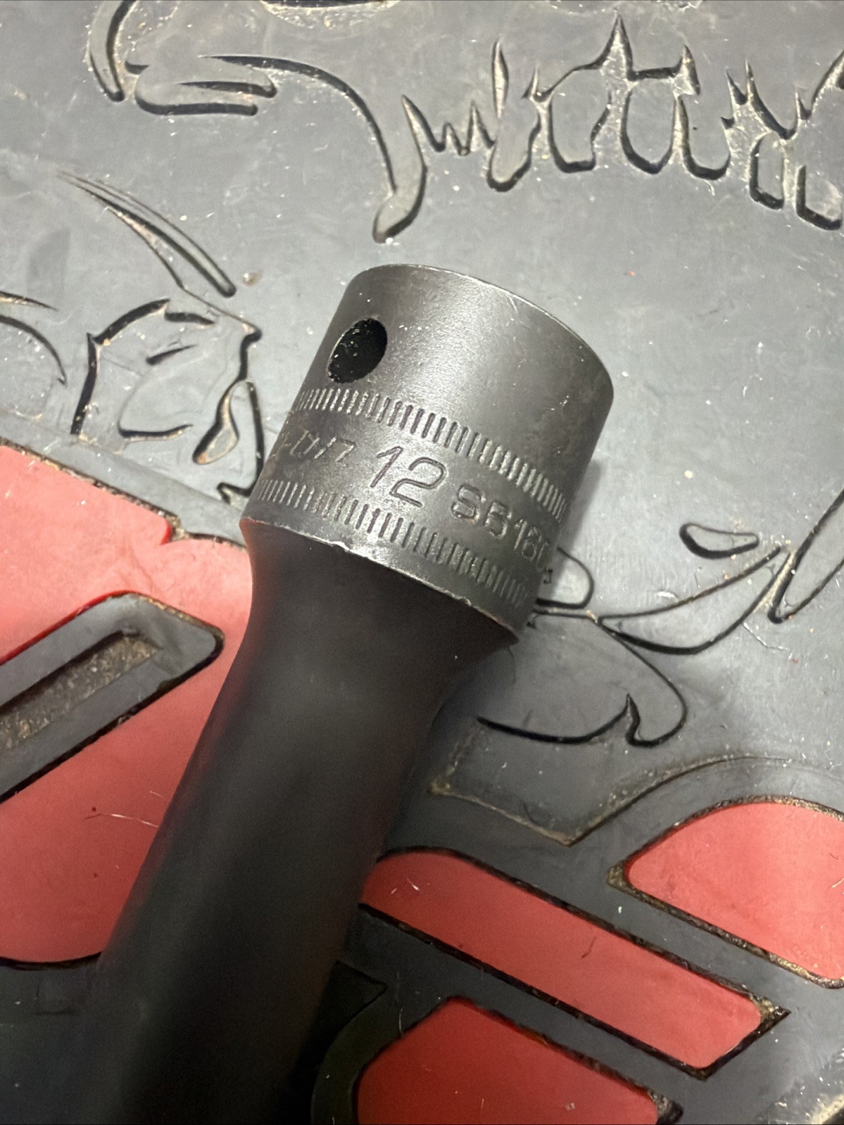 Snap-on tool 1/2″ Drive Extra Long 12-point 12mm Nissan Head Bolt socket S6160