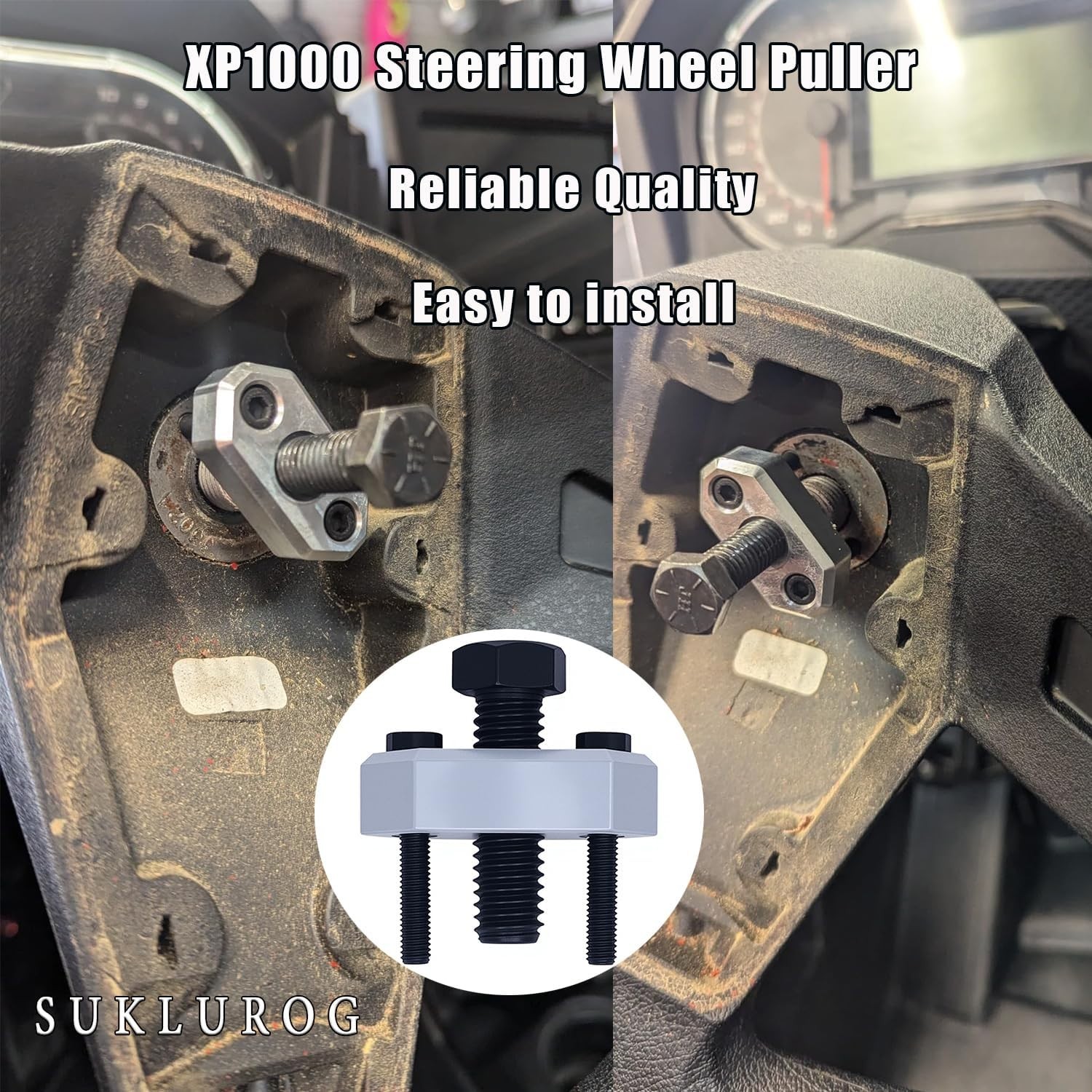 Heavy-Duty Steering Wheel Adapter for Polaris RZR UTV Models 2014-2025