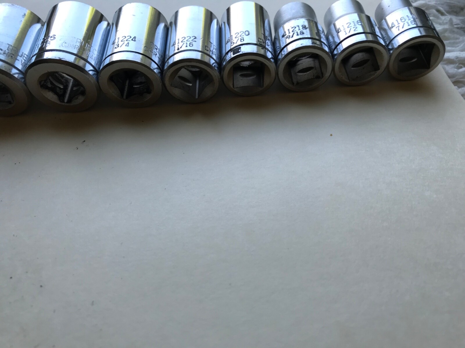 Truecraft Socket Set 1/2” Drive,-7/16,1/2,9/16,5/8,11/16,3/4,13/16,7/8,15/16,1,+