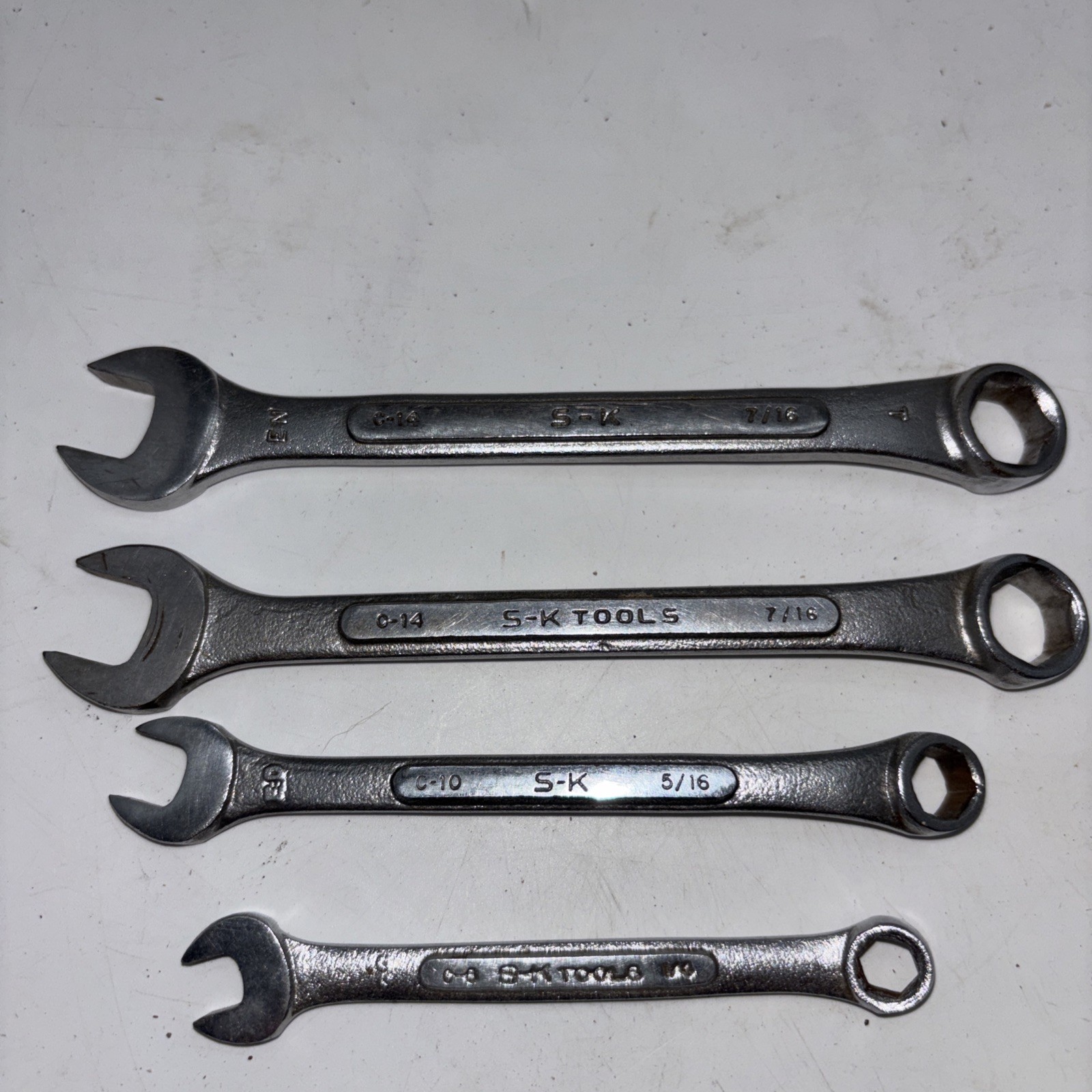 54 Pc Lot S-K Tools Open End Combo Wrenches SAE C-14-14-10-8 USA