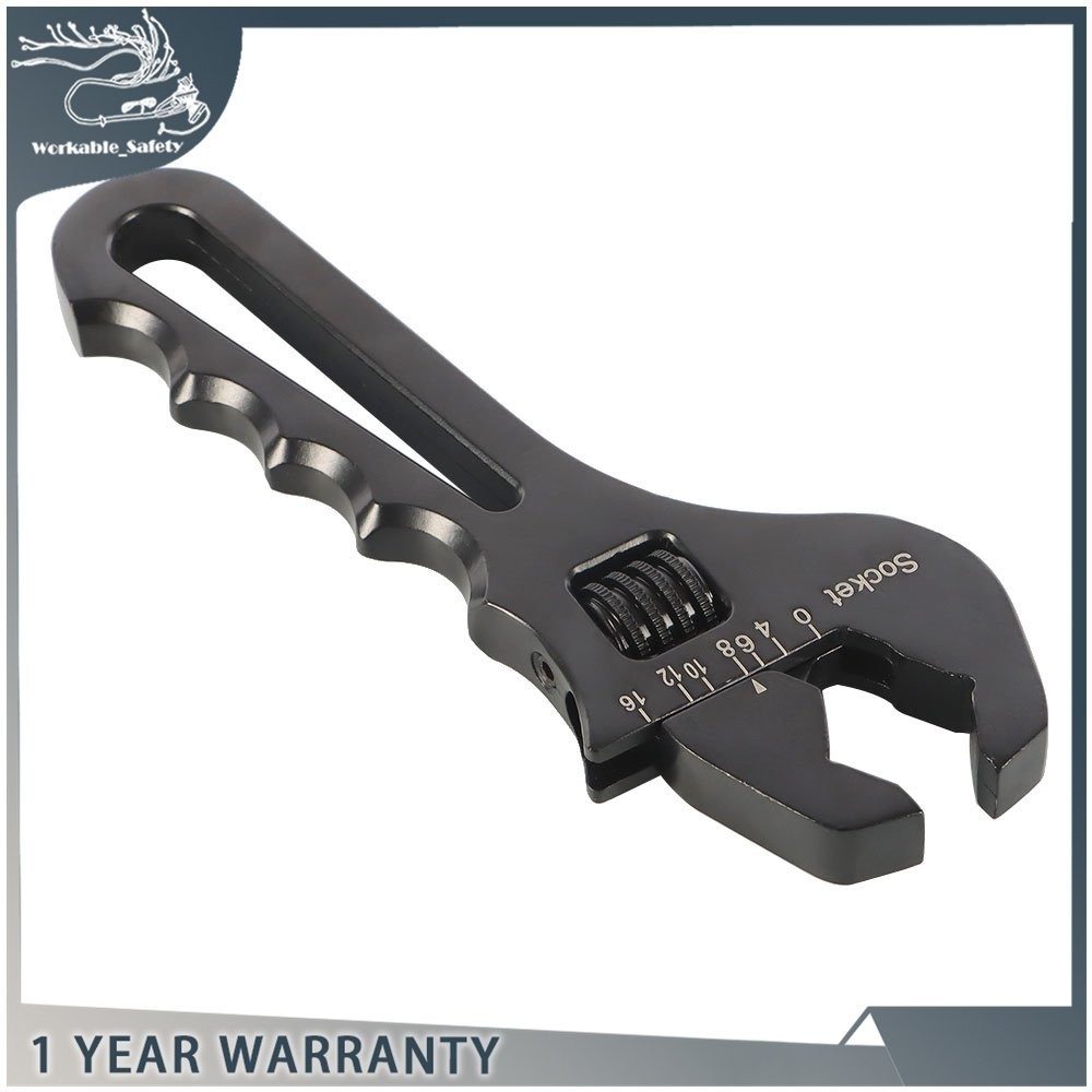 3AN-16AN Black Adjustable Wrench Aluminum Tool Spanner for Hose End Fitting