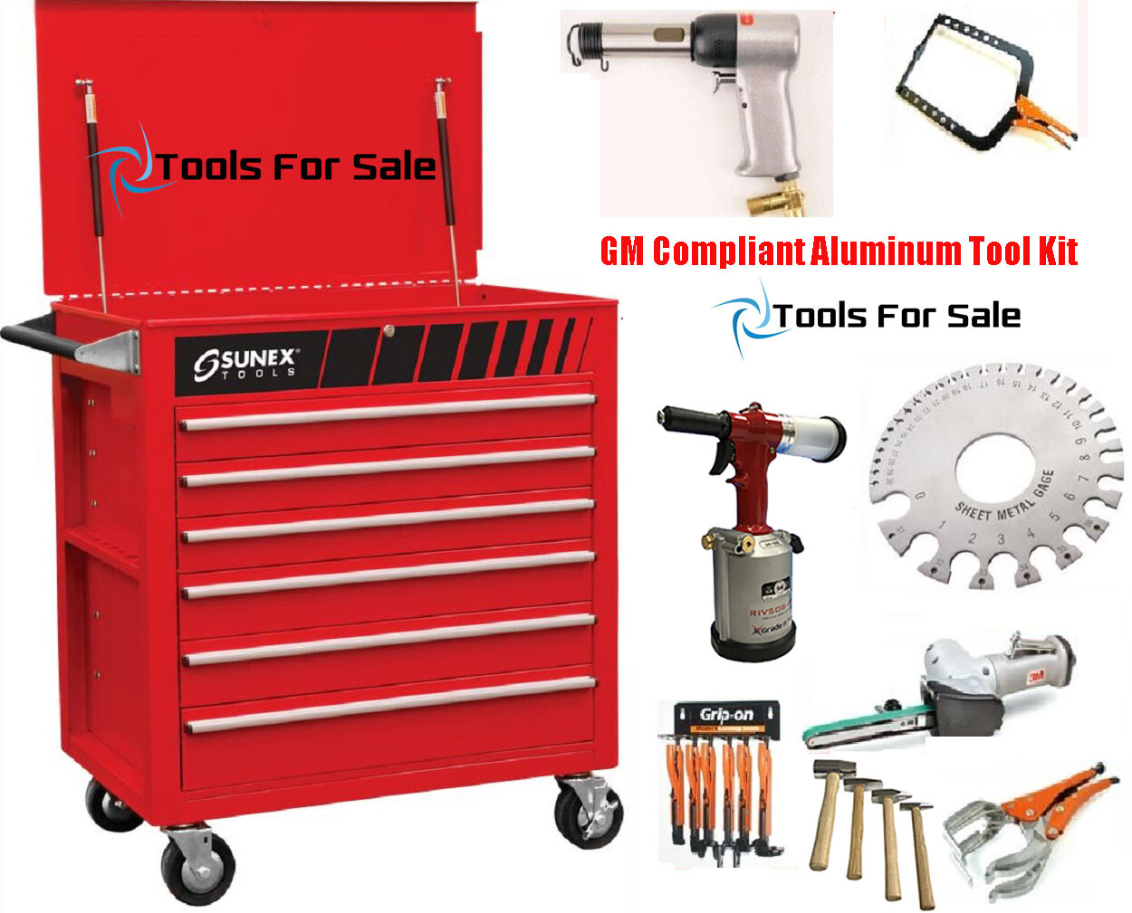 Aluminum Small Tool Kit – GM & Ford Compliant with RIV508 Rivet Gun