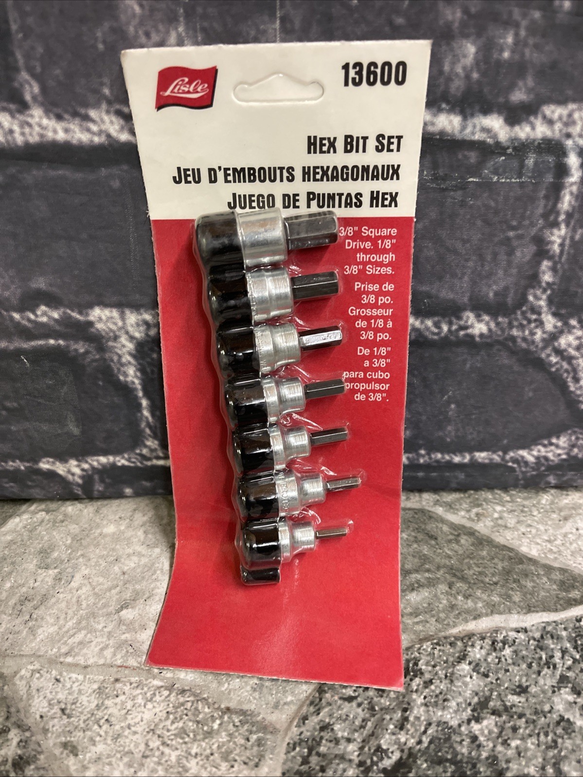 Lisle 13600 7pc 3/8″ Dr. Hex Bit Set