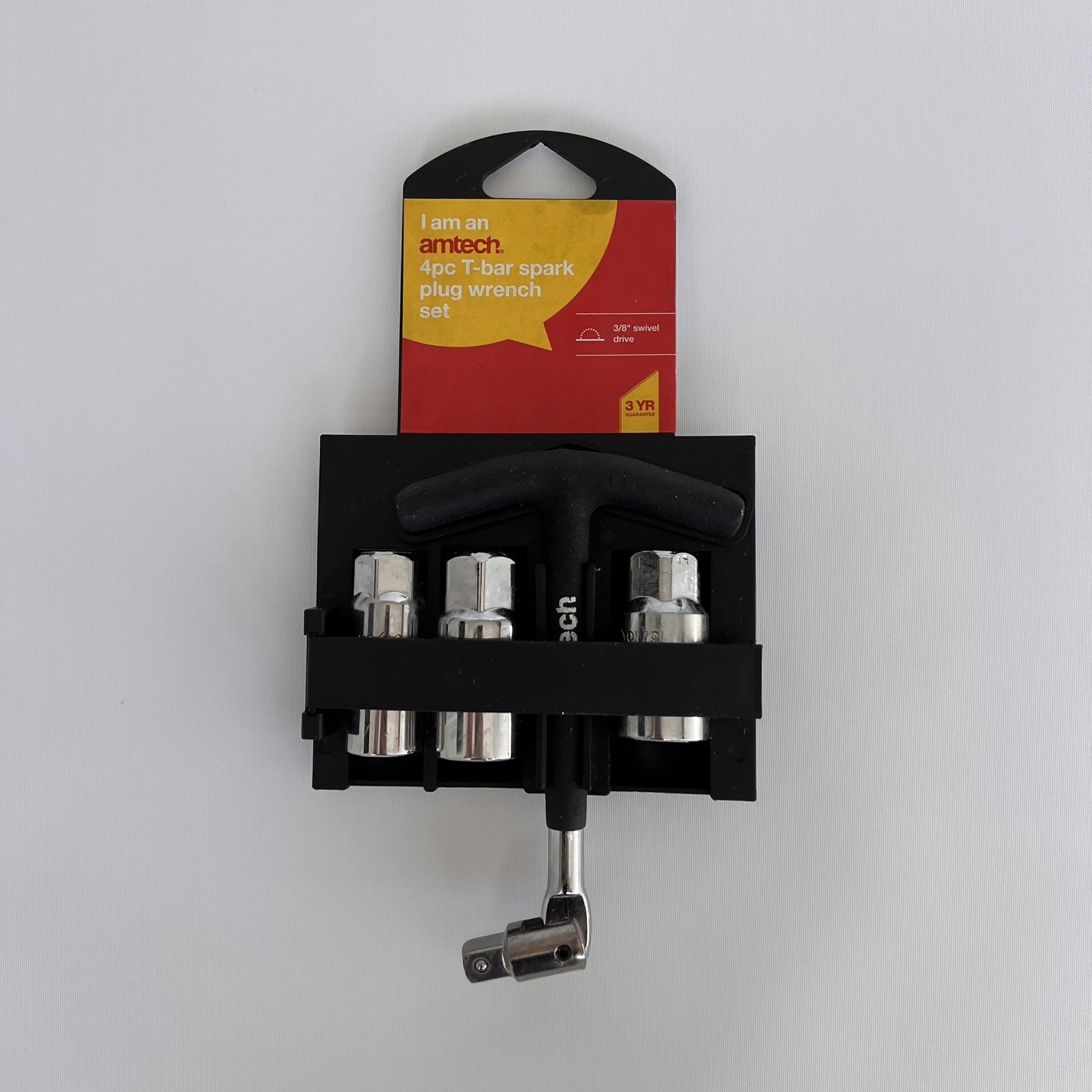 4PCS T-BAR SPARK PLUG SPANNER WRENCH SET REMOVER TOOL 3/8″ 16 18 & 21mm SOCKETS