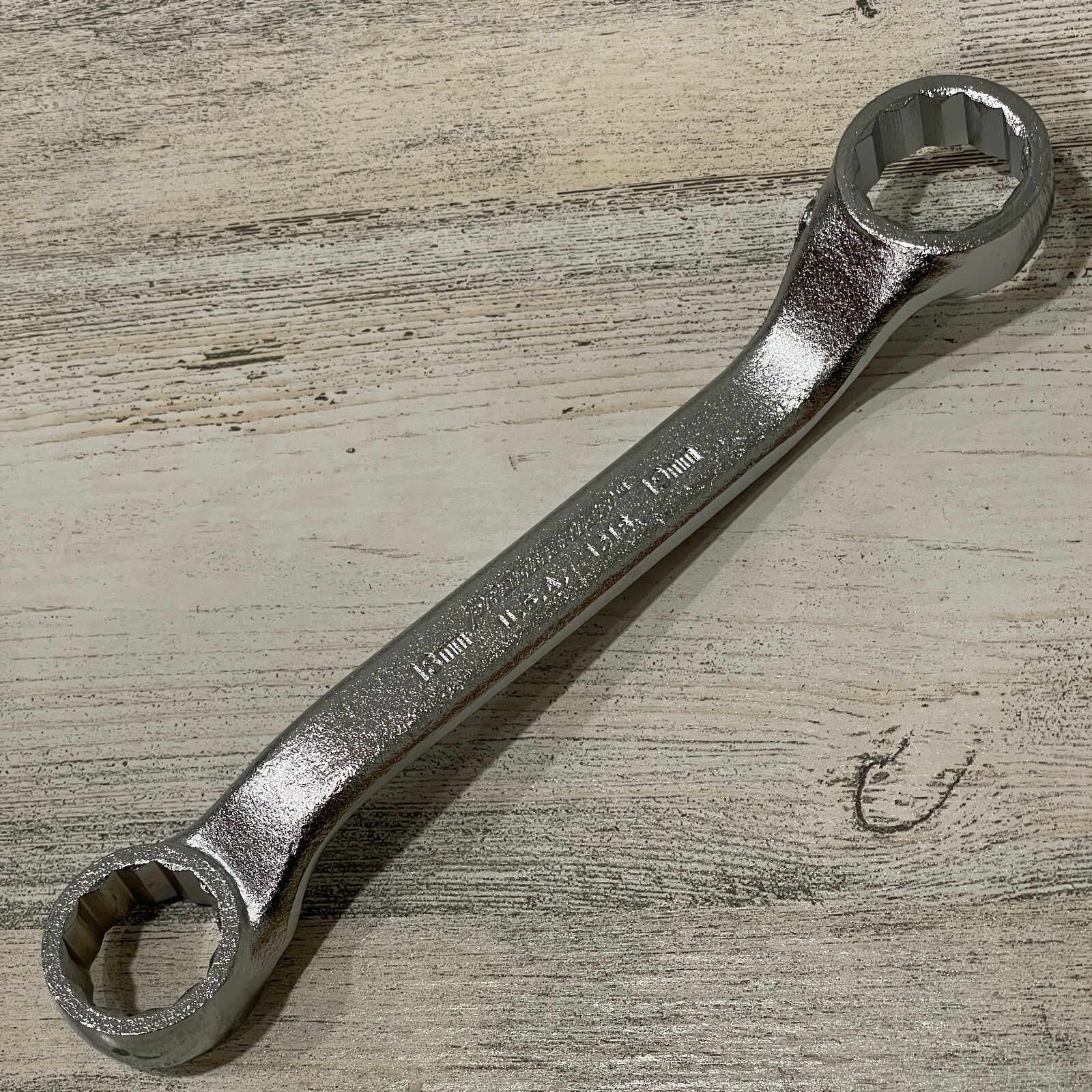 PROAMERICA USA 18mm-19mm DOUBLE BOX END OFFSET WRENCH 12 PT. OAL 6.5″ 1218