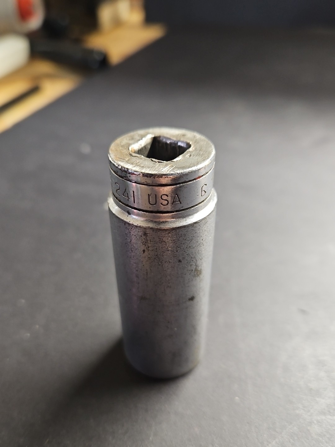 Snap-on SFS241 3/4″ 6pt 3/8″ Drive Deep Socket Vintage Replacement Patinad GUC