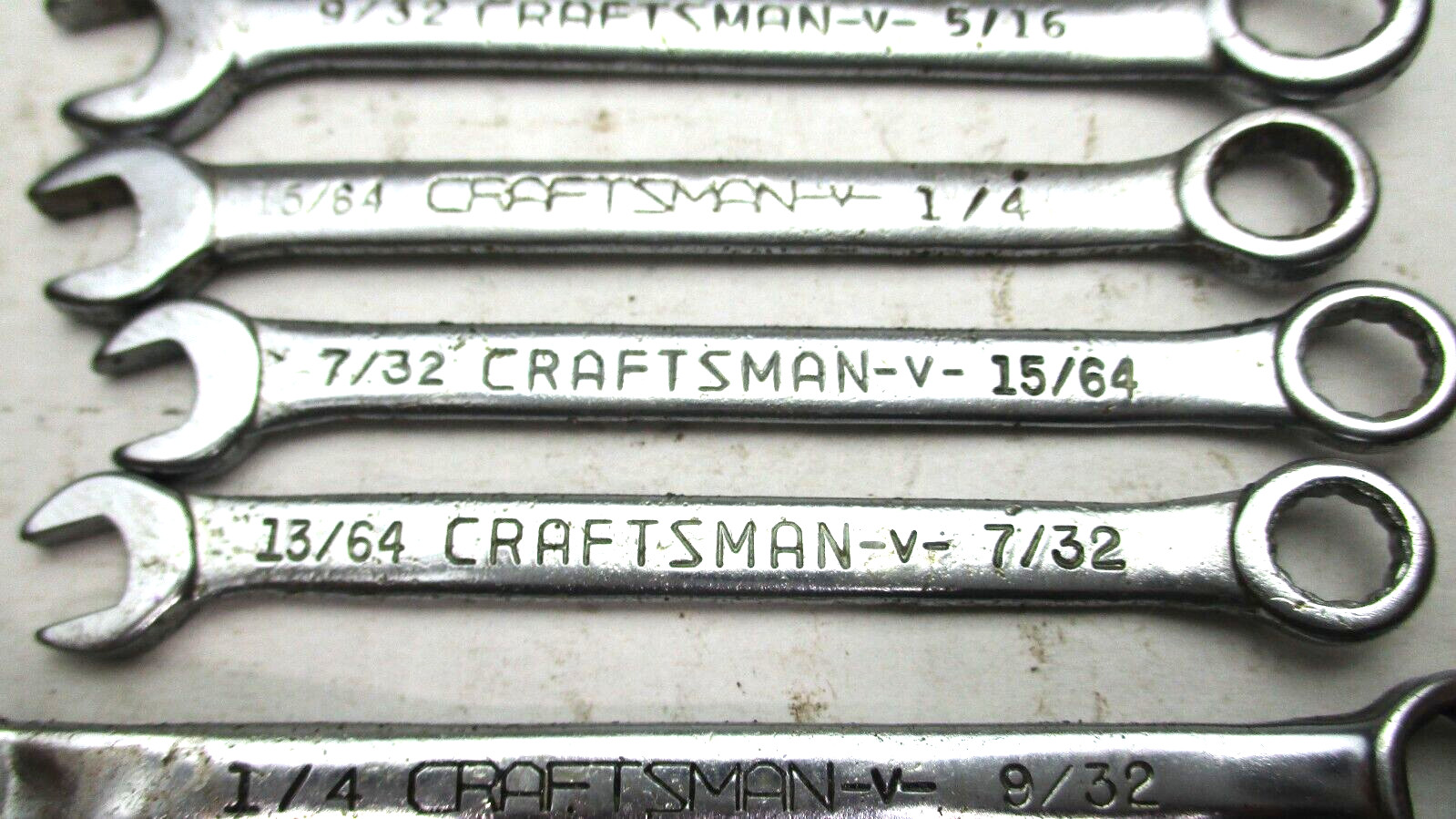 Craftsman Lot Of 7 Combination Wrenches Vintage See Pictures For Details