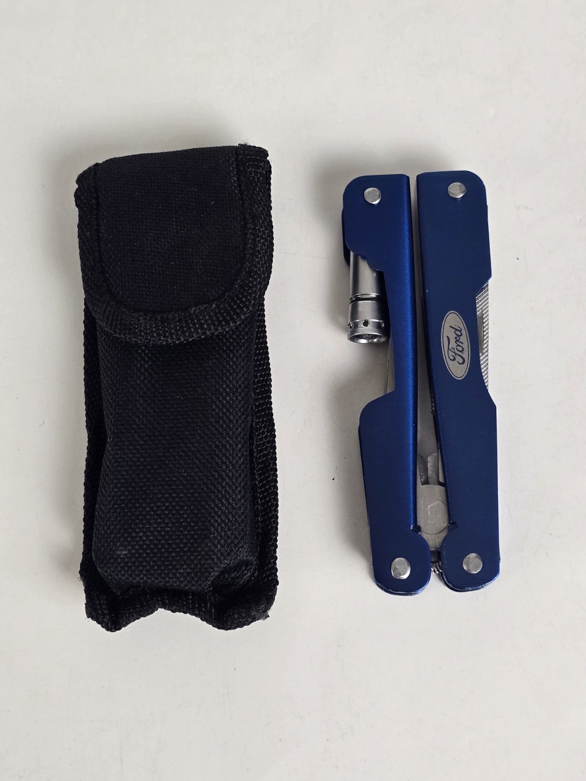 FORD MOTORS FORD TOOLS MULTI TOOL IN SHEATH BLUE METALLIC NEW