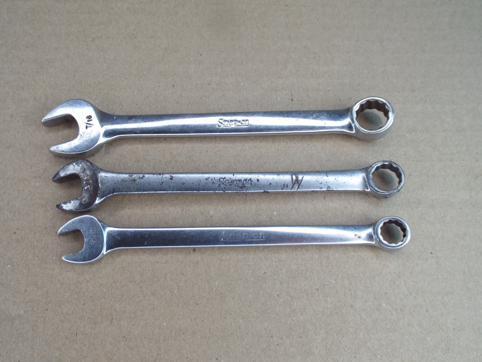 VTG Snap-On 5/16″ 3/8″ 7/16″ Combination Wrench 12 Pt USA Test Works Well (Read)