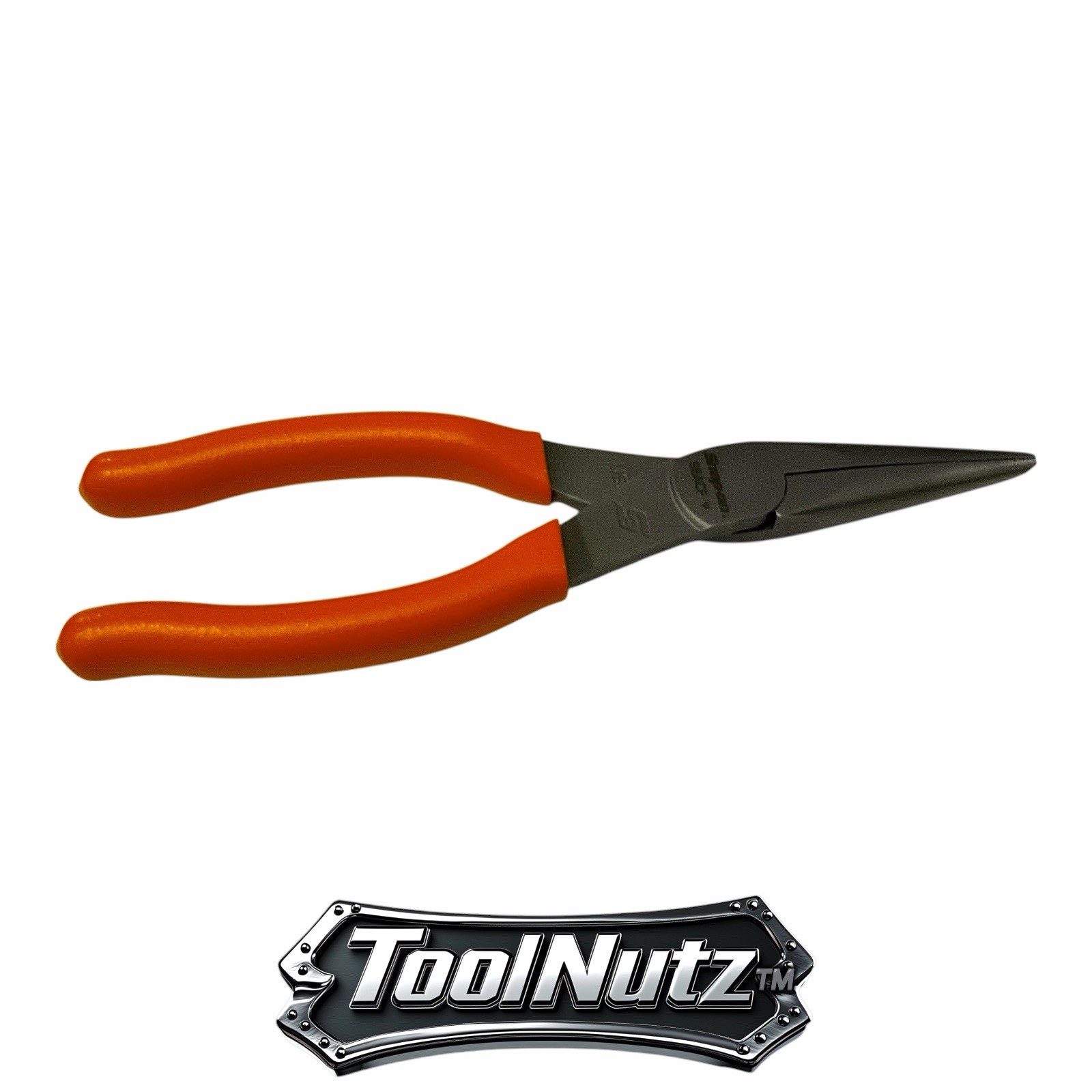 Snap-on Tools NEW 96ACFO 8in ORANGE Soft Grip Rounded Jaw Needle Nose Pliers USA