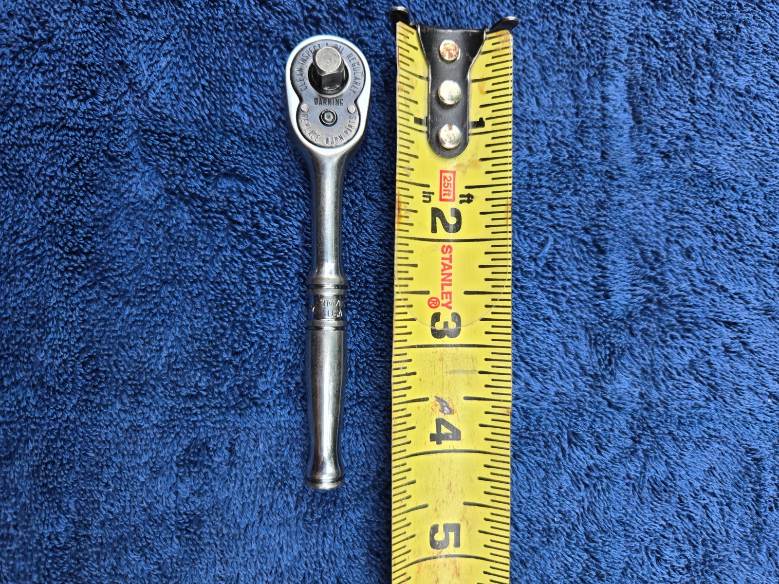Snap On 1/4″ Ratchet TM70C Compact 4 1/4″ Long. Used