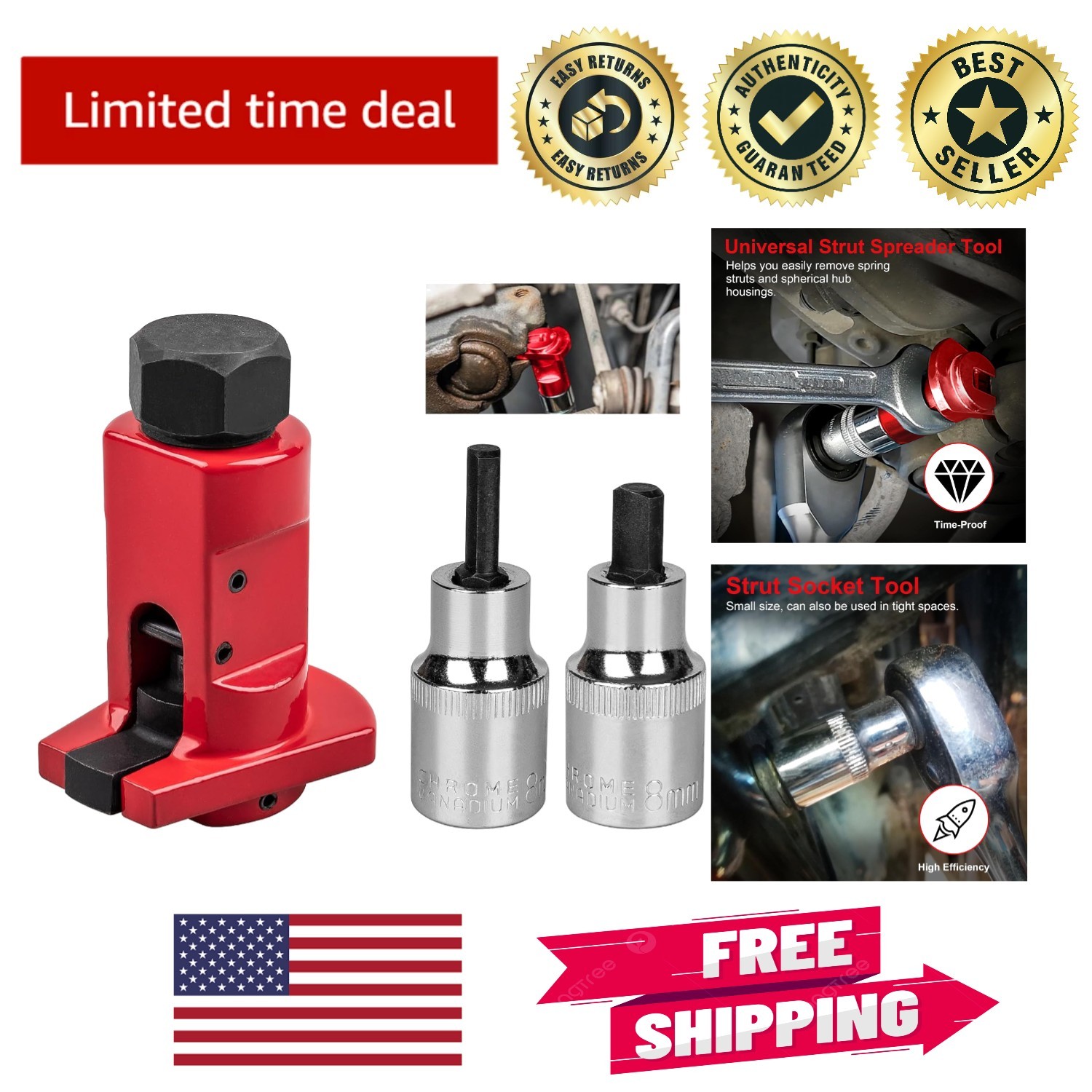 Universal Strut Spreader Tool 5-11 mm for Audi/VW/BMW/Ford – Compact & Durable
