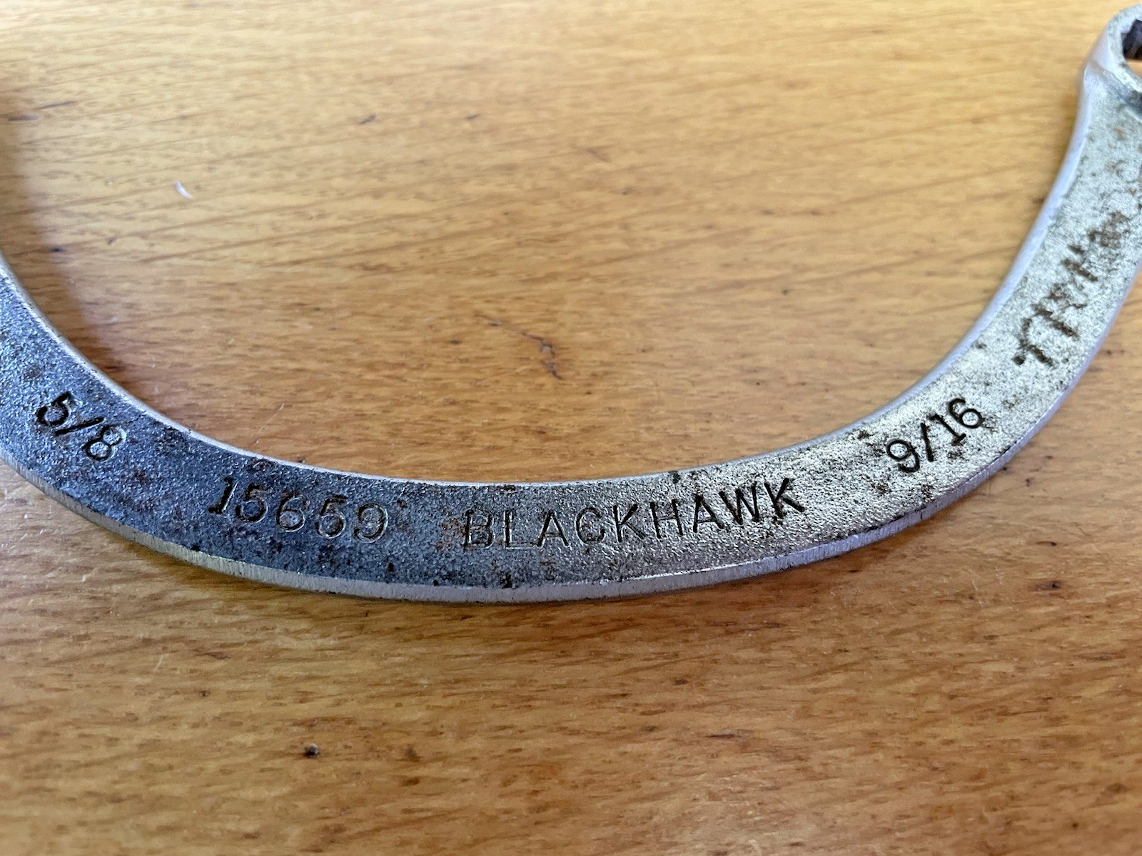 Vintage 9/16 5/8 Half Moon Box Wrench, 12-Point, Forged Alloy Steel, Made In USA