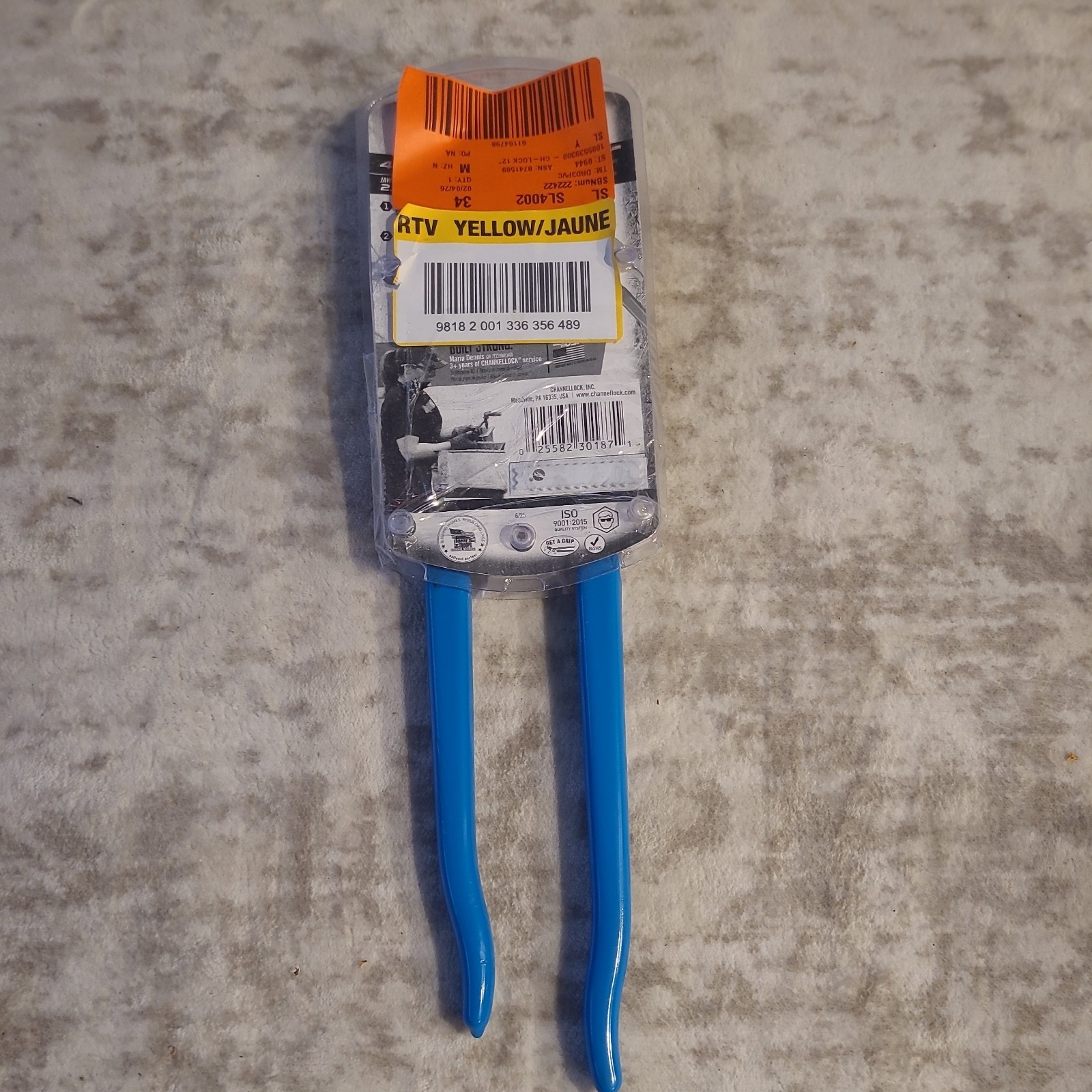 Channel Lock 442 12” Tongue Groove Pliers 2.25 V-Jaw Capacity, open box like new