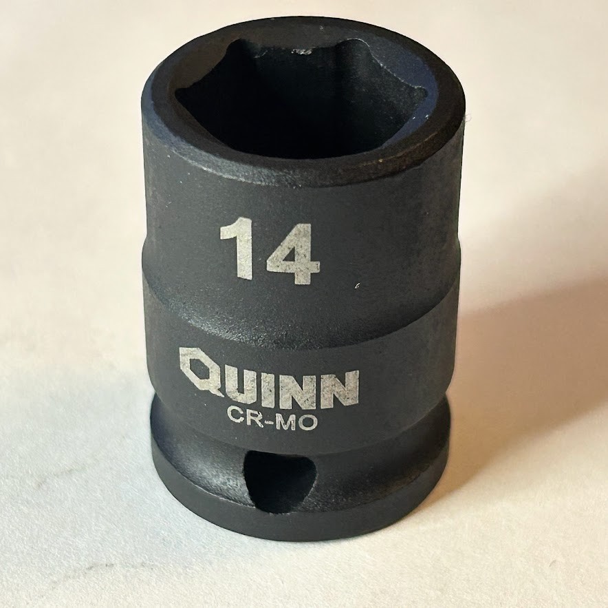 Quinn 14 mm x 3/8″ Dr Standard Impact Socket 6 Point Free Shipping