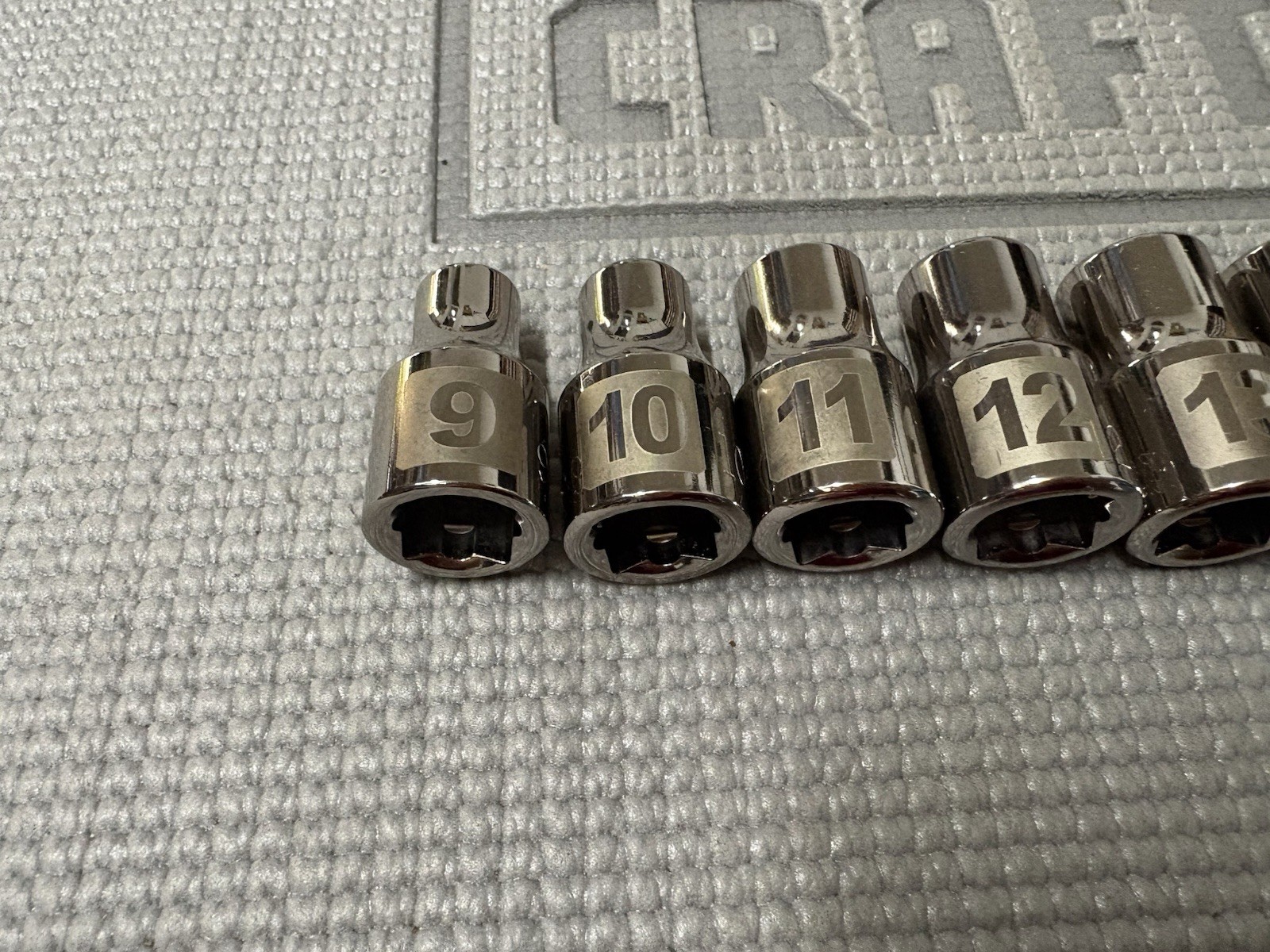 Sears Craftsman USA 12pc 1/2” Drive Metric Easy Read Sockets 9-20 Dual Mark G2D