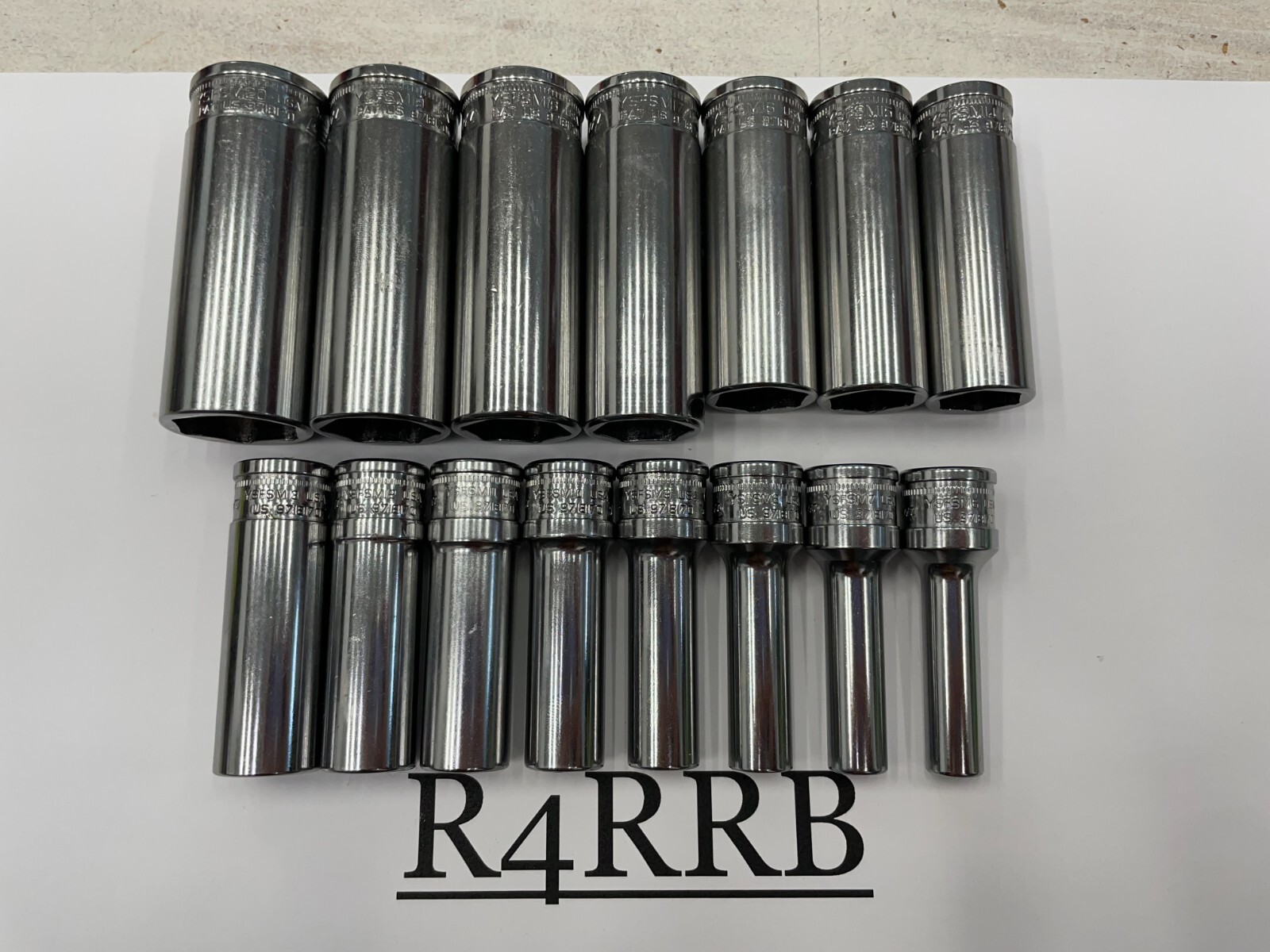 Snap-on Tools NEW 15pc 3/8″ Drive METRIC FDX Deep 6PT Socket BONUS Set 215YSFSMY