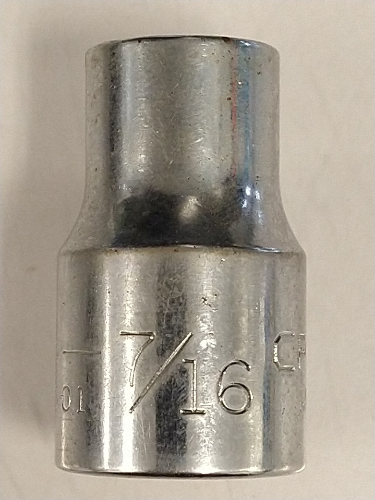 Craftsman 47501 -G- 7/16″ 12 Point Shallow Chrome Socket 1/2″ Drive USA
