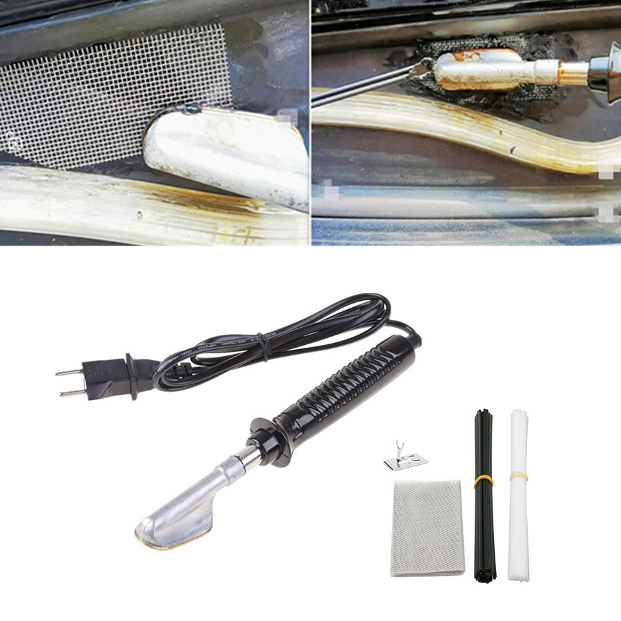 110V Welding Iron Car Plastic Fender Bumper Repair Kit Hot Stapler Welder Tool
