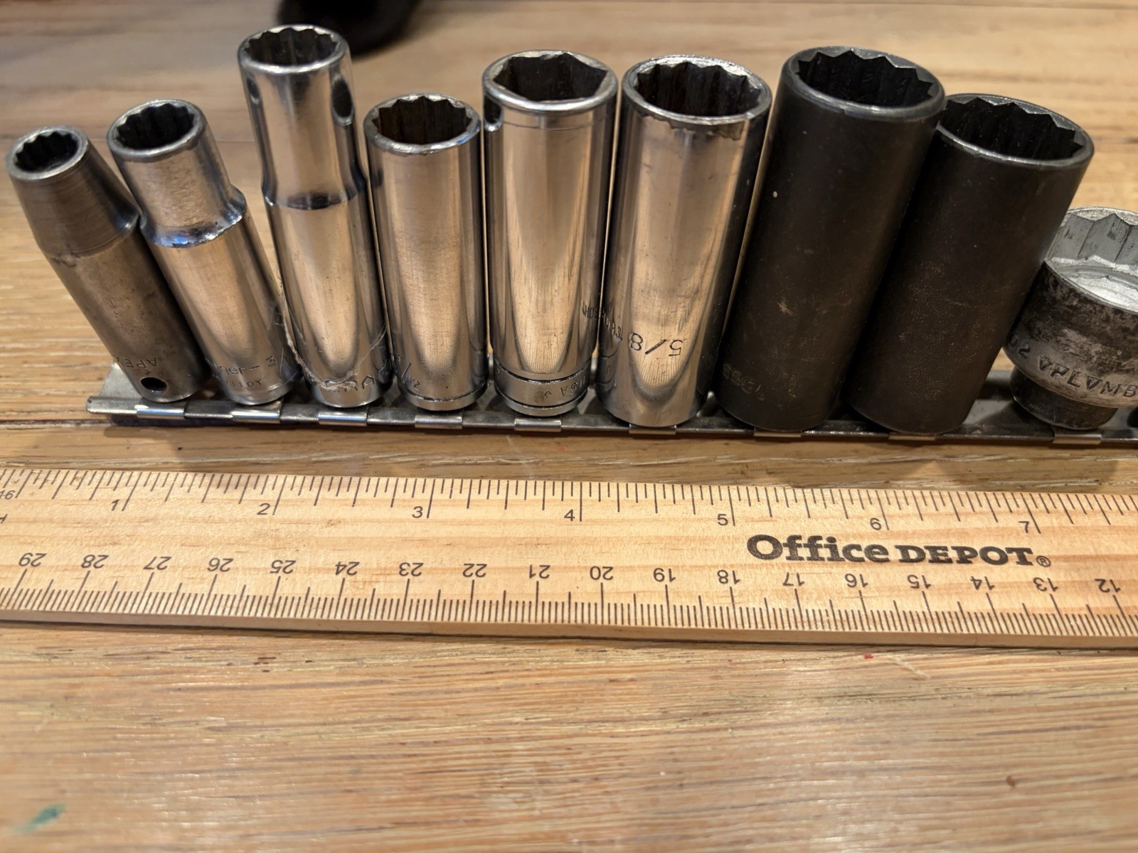 Set Of Drive Sockets, Various Sizes, Some Proto Brand, Some thorsen