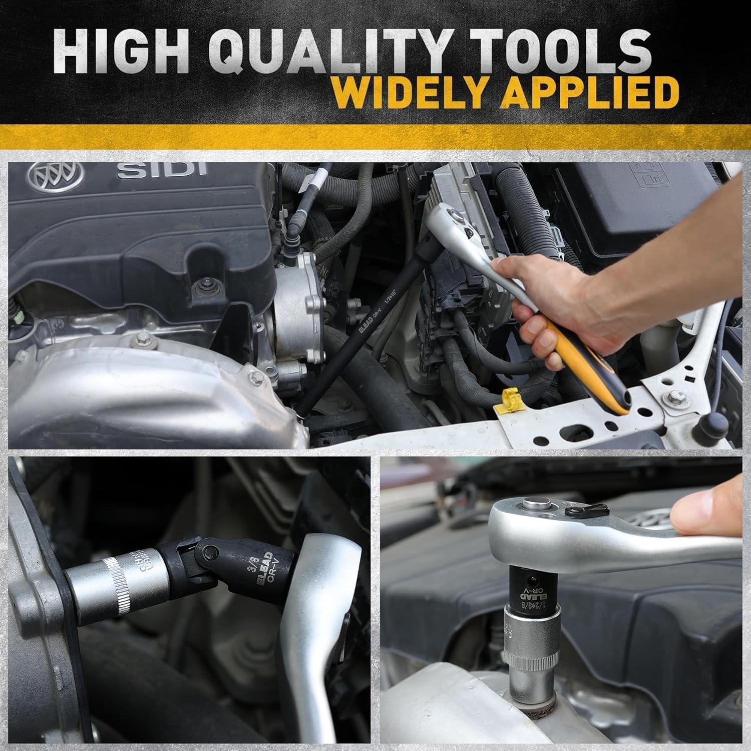 Professional 18-Piece Impact Socket Extension Set with Easy-Access Storage Case