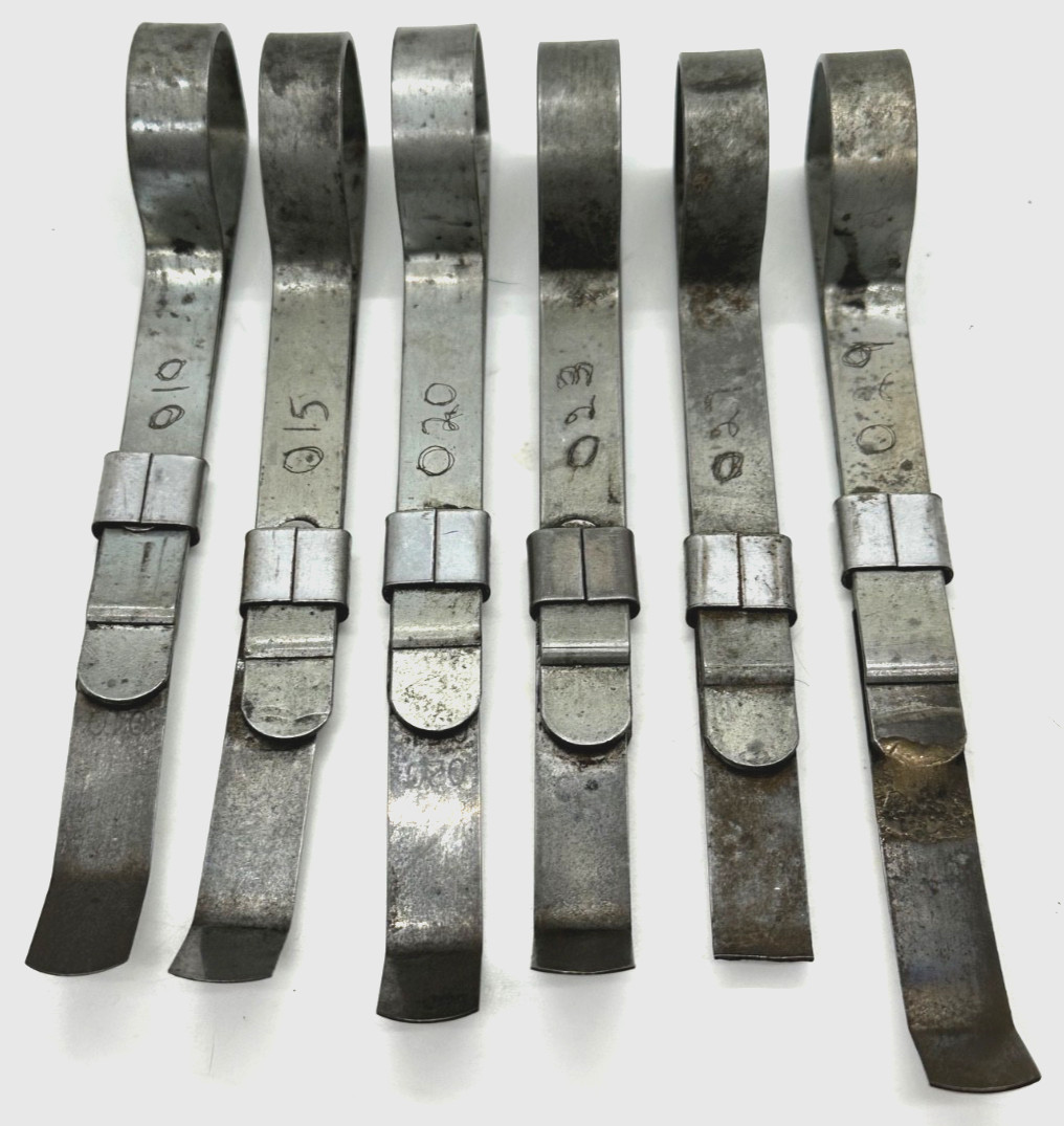 Vintage Tools Feeler Gauge Handle Finger Loop Diesel Valve Offset Set Lot Thick